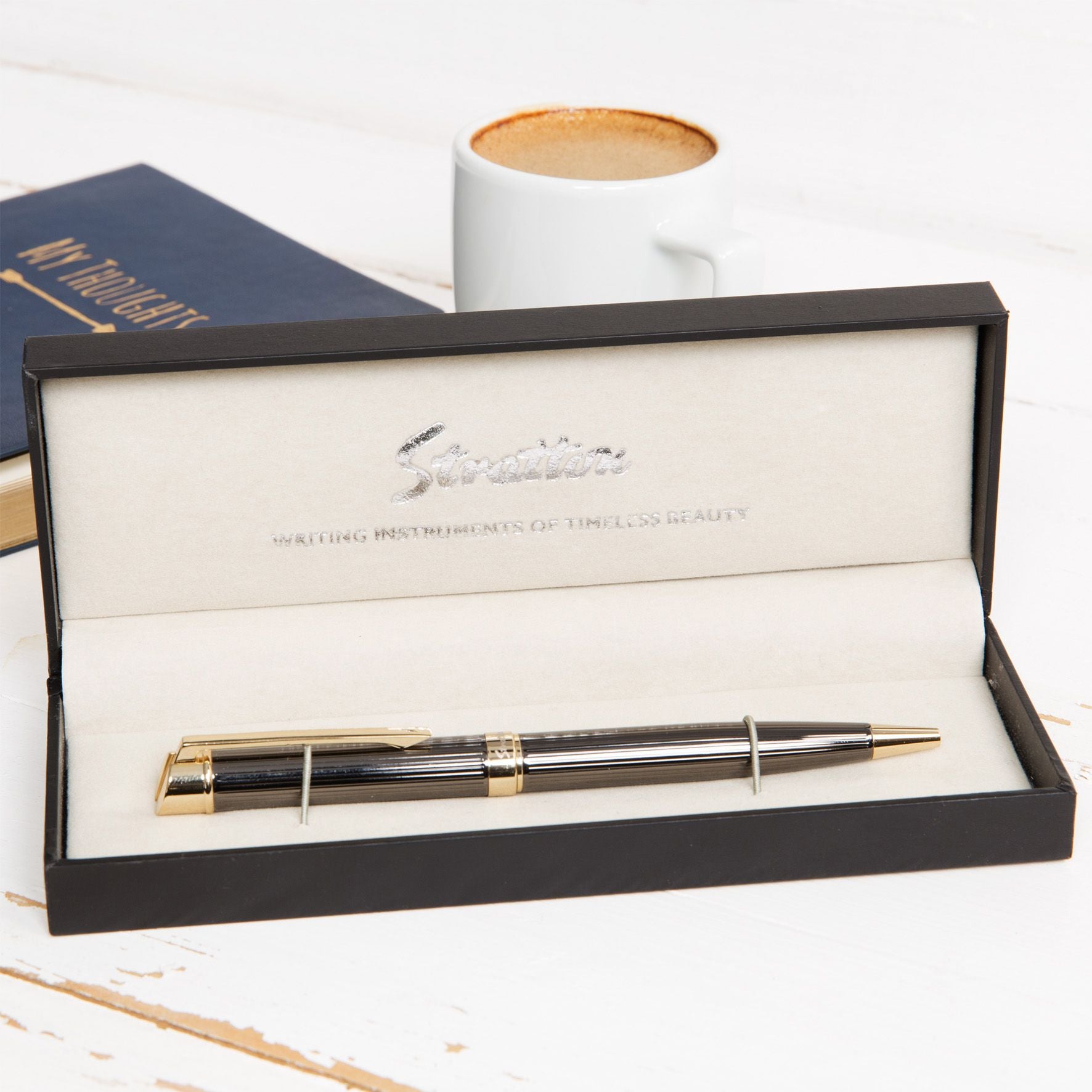 Stratton Ballpoint Pen - Gun Metal & Gold