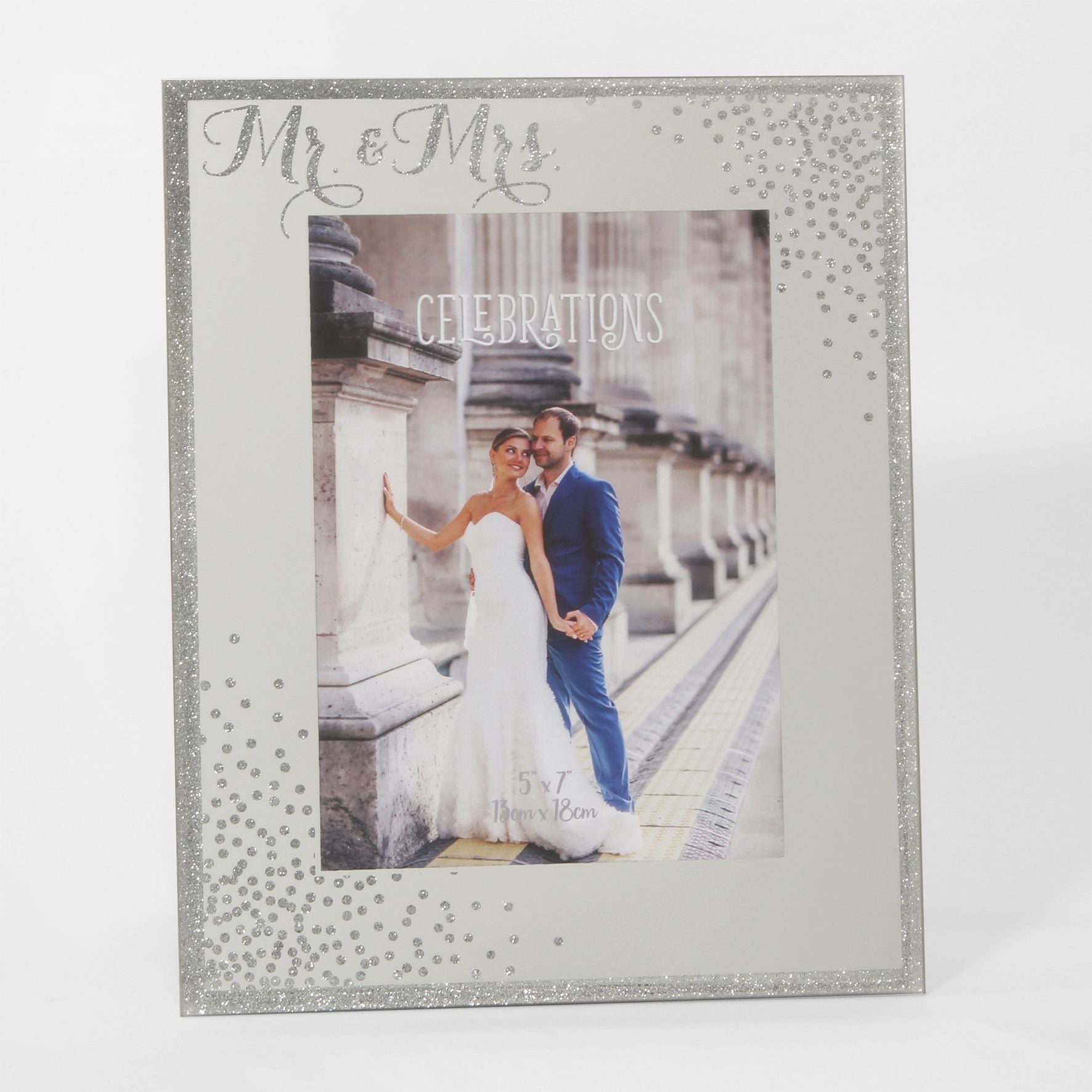 Celebrations Mr & Mrs Sparkle Photo Frame 5" x 7"