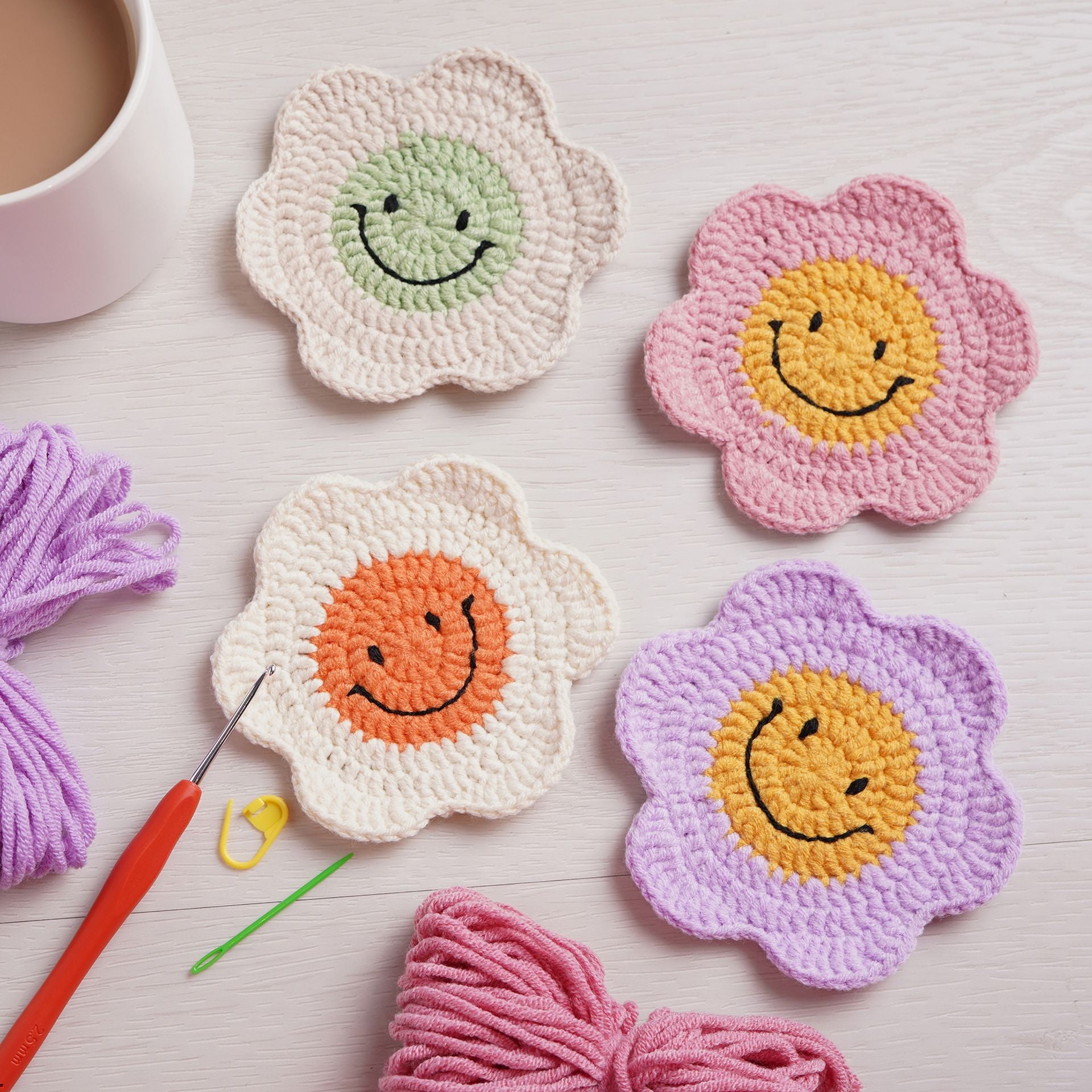 Apples To Pears Craft Your Own Flower Coasters Set