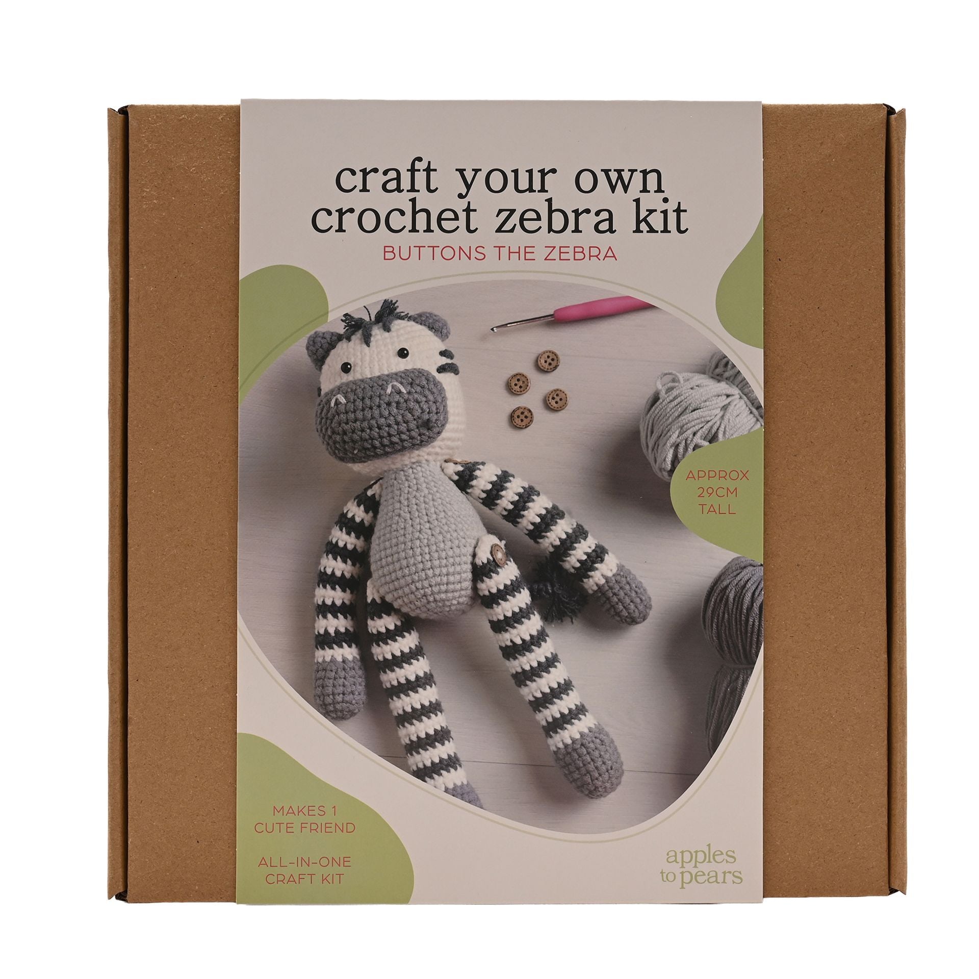 Apples To Pears Craft Your Own Crochet Zebra Kit