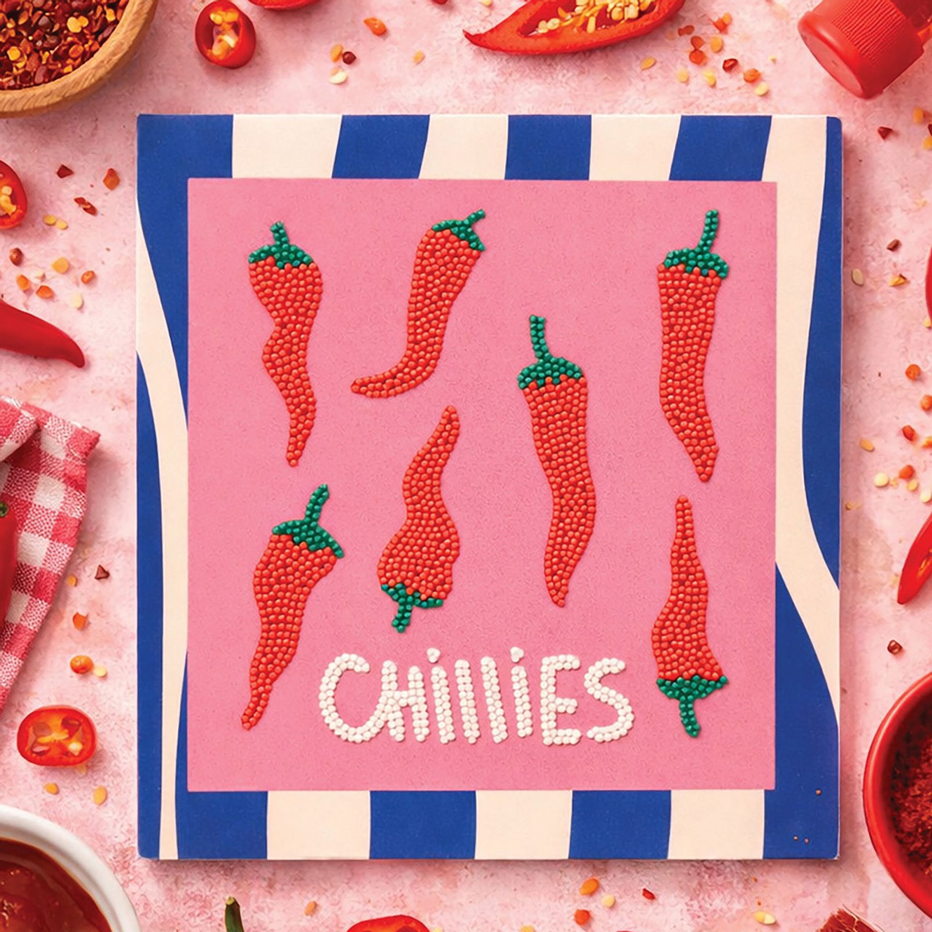 Apples To Pears Diamond Art Canvas Craft Set - Chillies