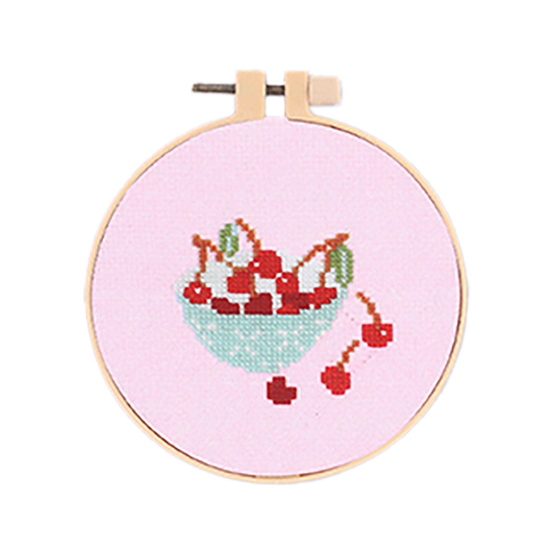 Apples To Pears Cross Stitch Craft Kit - Bowl Cherries