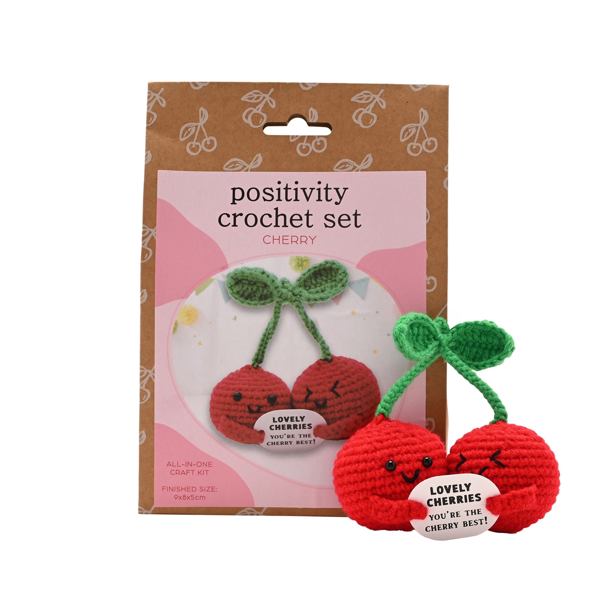 Apples To Pears Positivity Crochet Set - Cherry