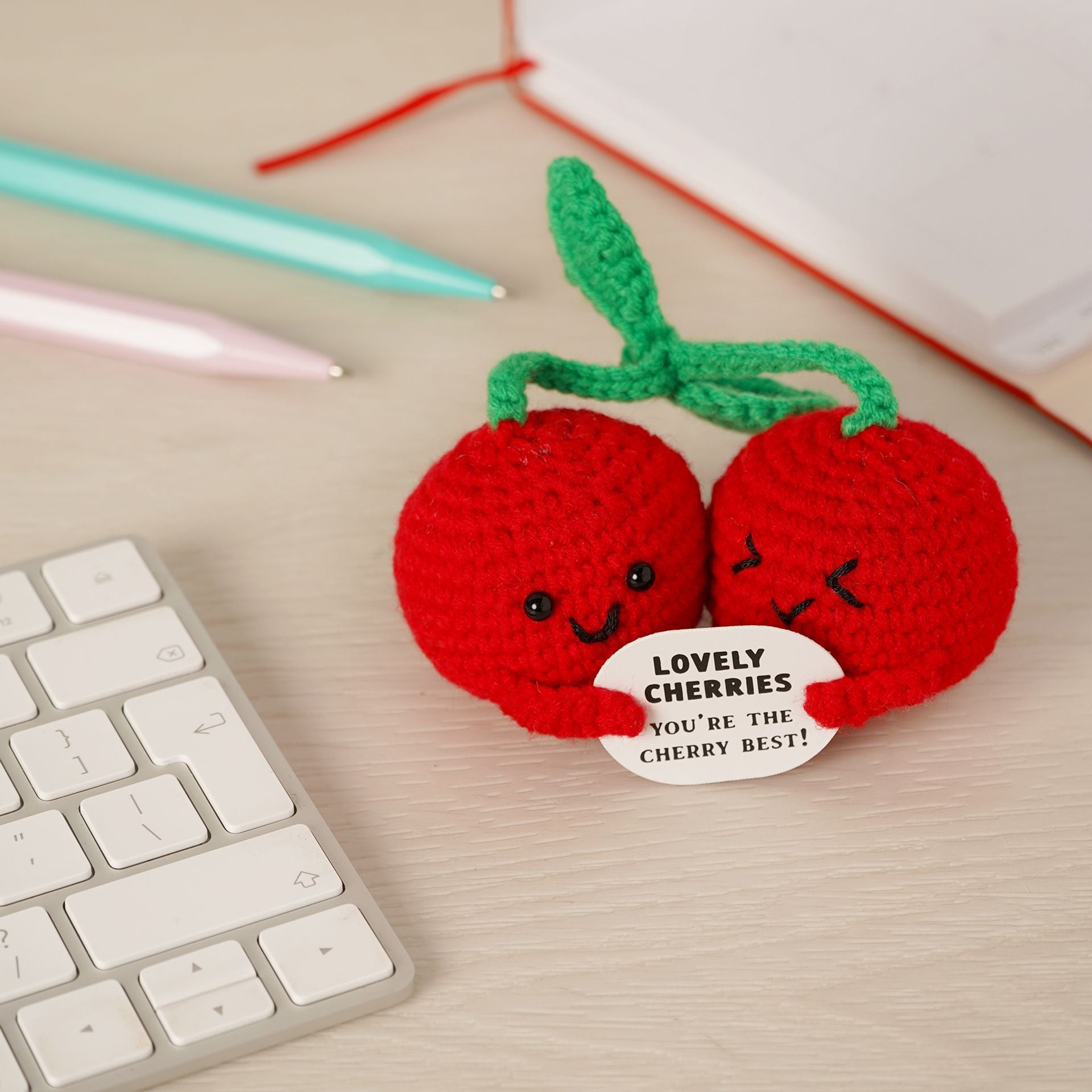 Apples To Pears Positivity Crochet Set - Cherry