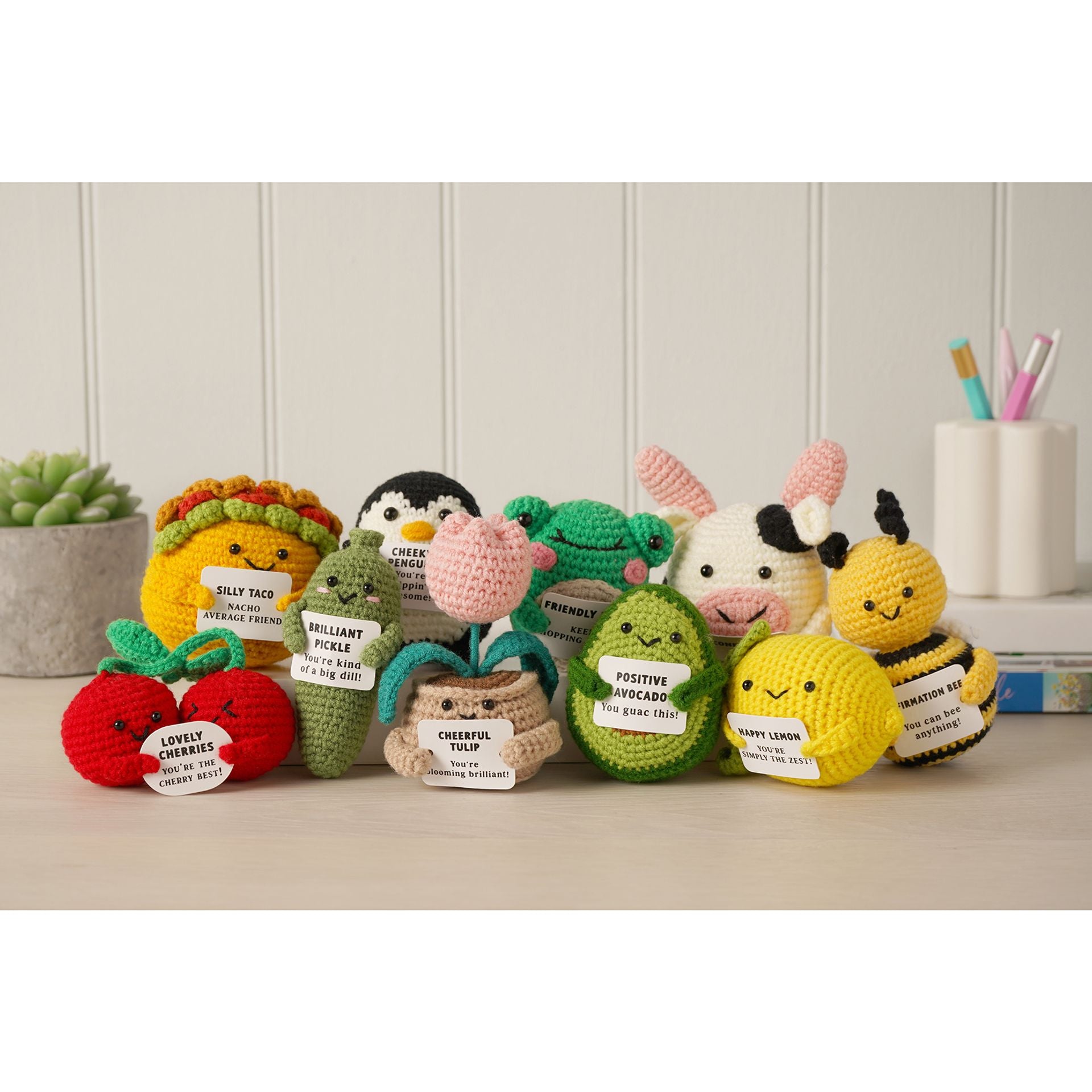 Apples To Pears Positivity Crochet Set - Cherry