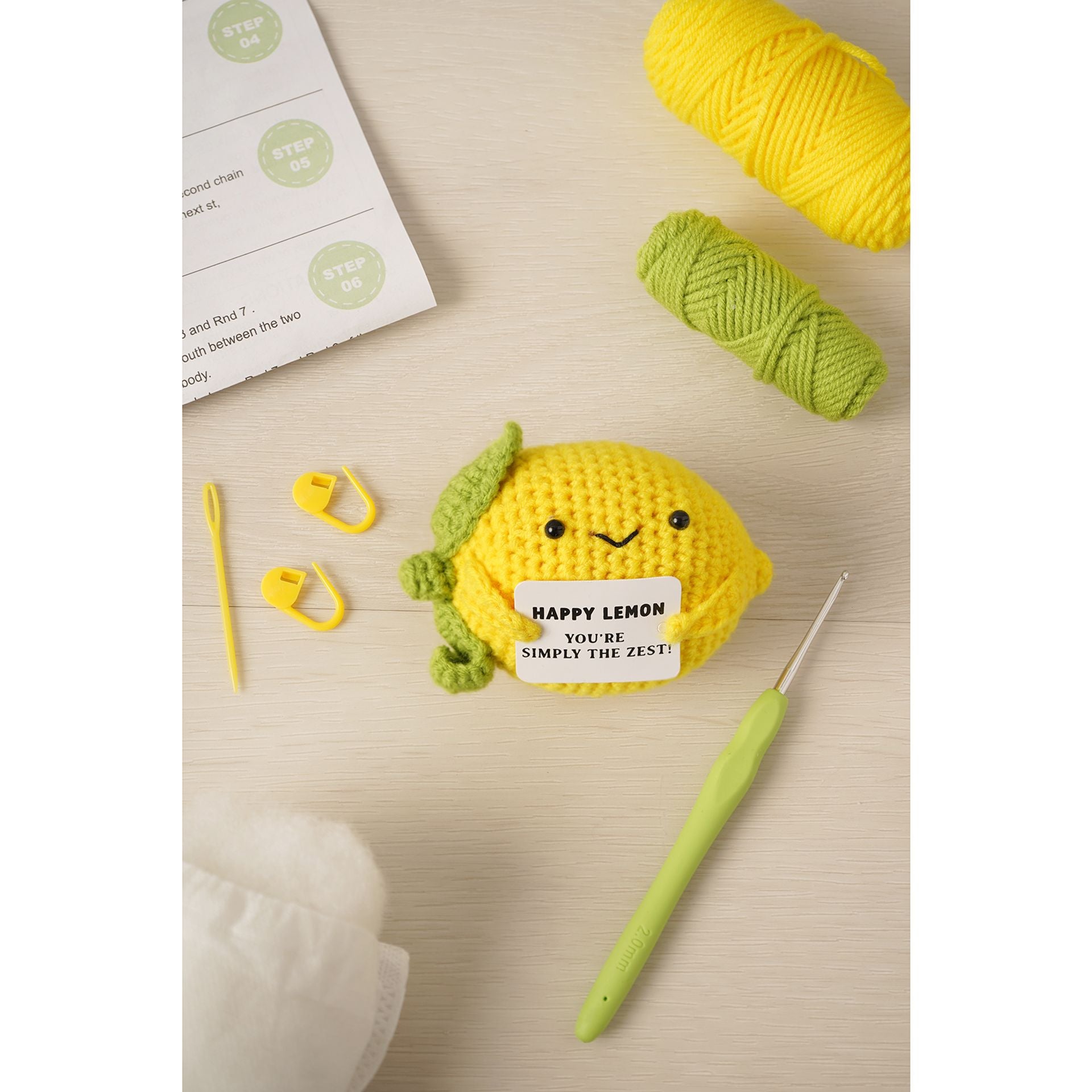 Apples To Pears Positivity Crochet Set - Lemon