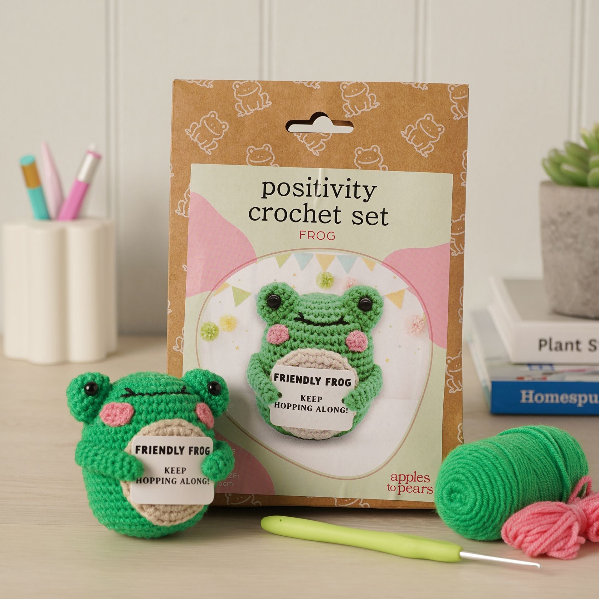 Apples To Pears Positivity Crochet Set - Frog