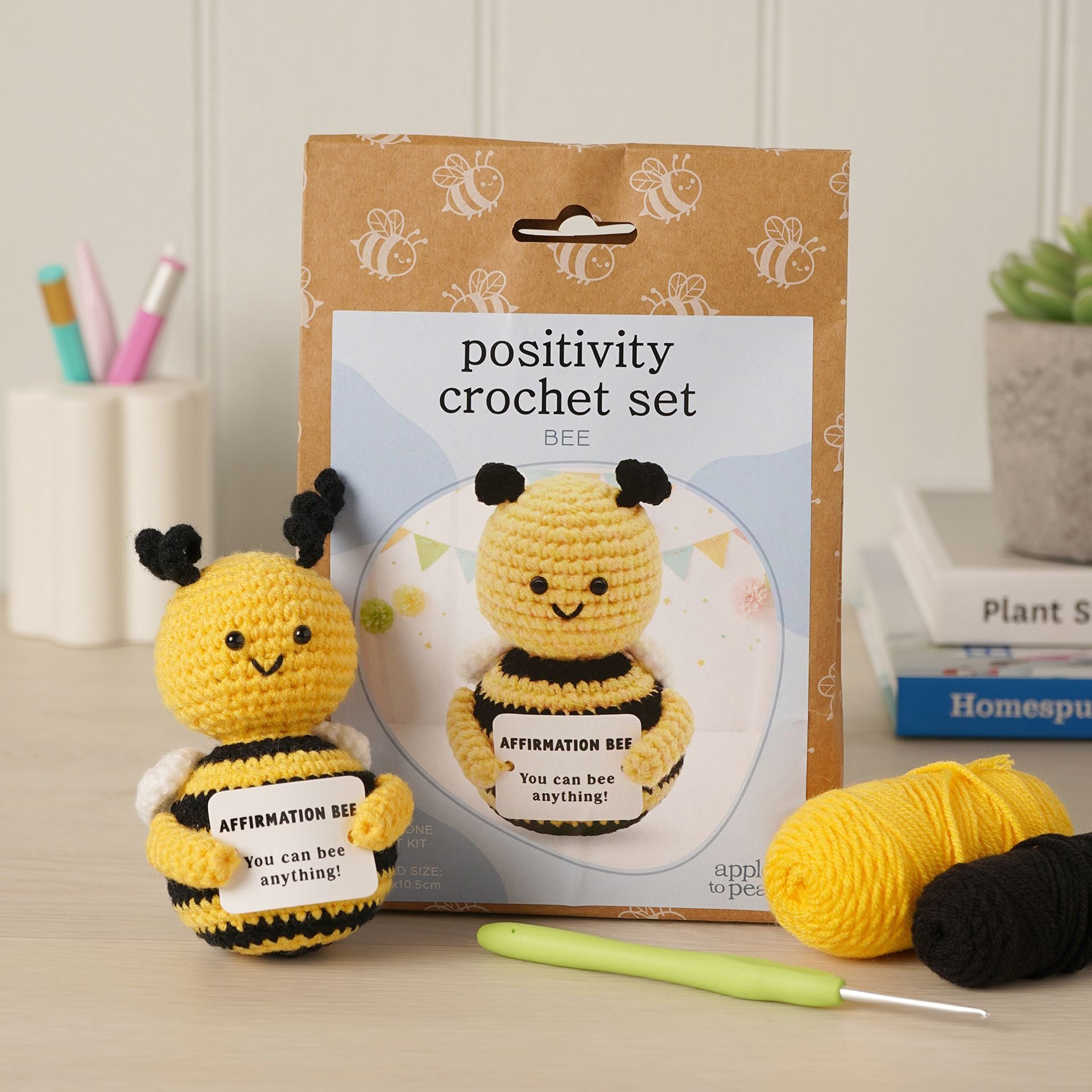 Apples To Pears Positivity Crochet Set - Bee