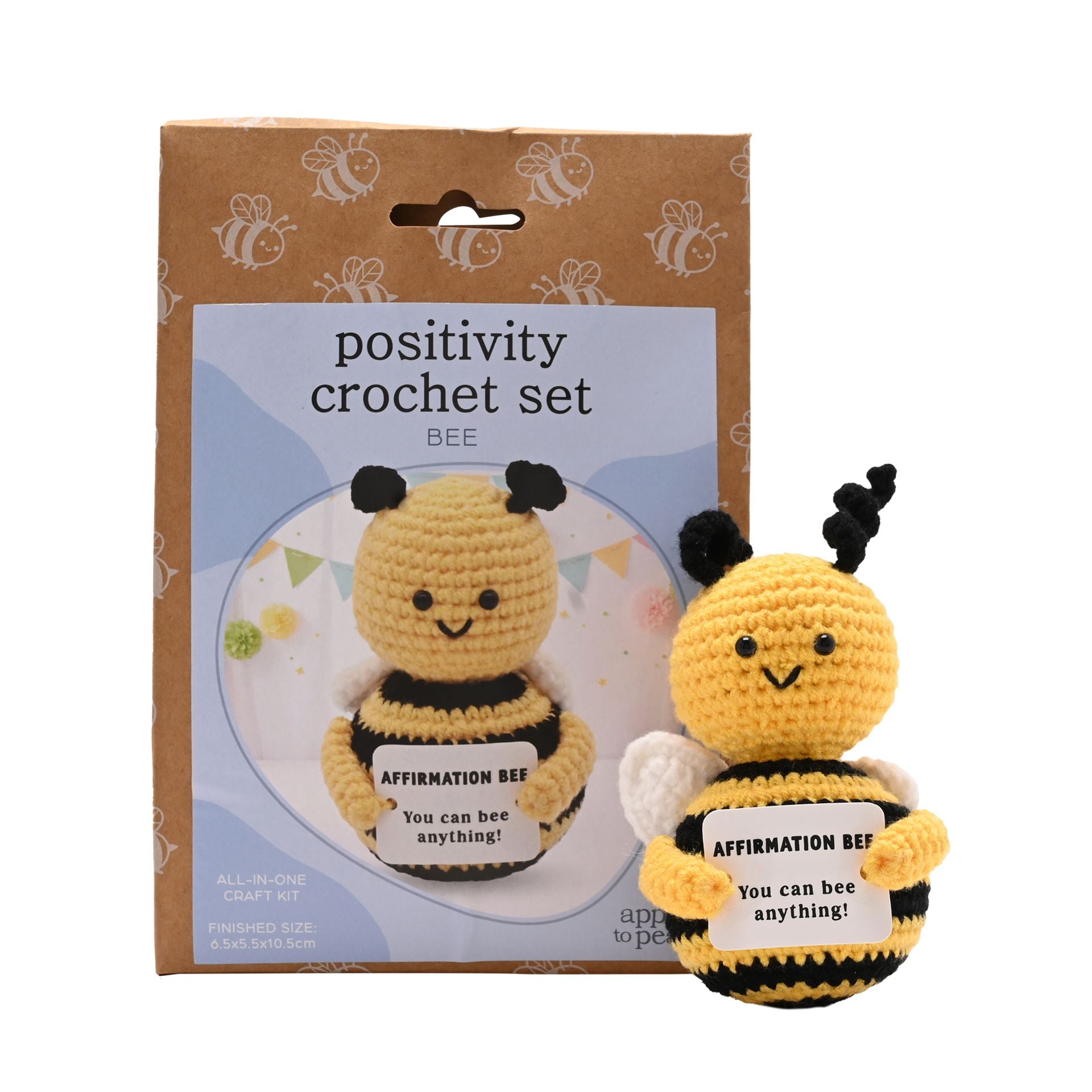 Apples To Pears Positivity Crochet Set - Bee