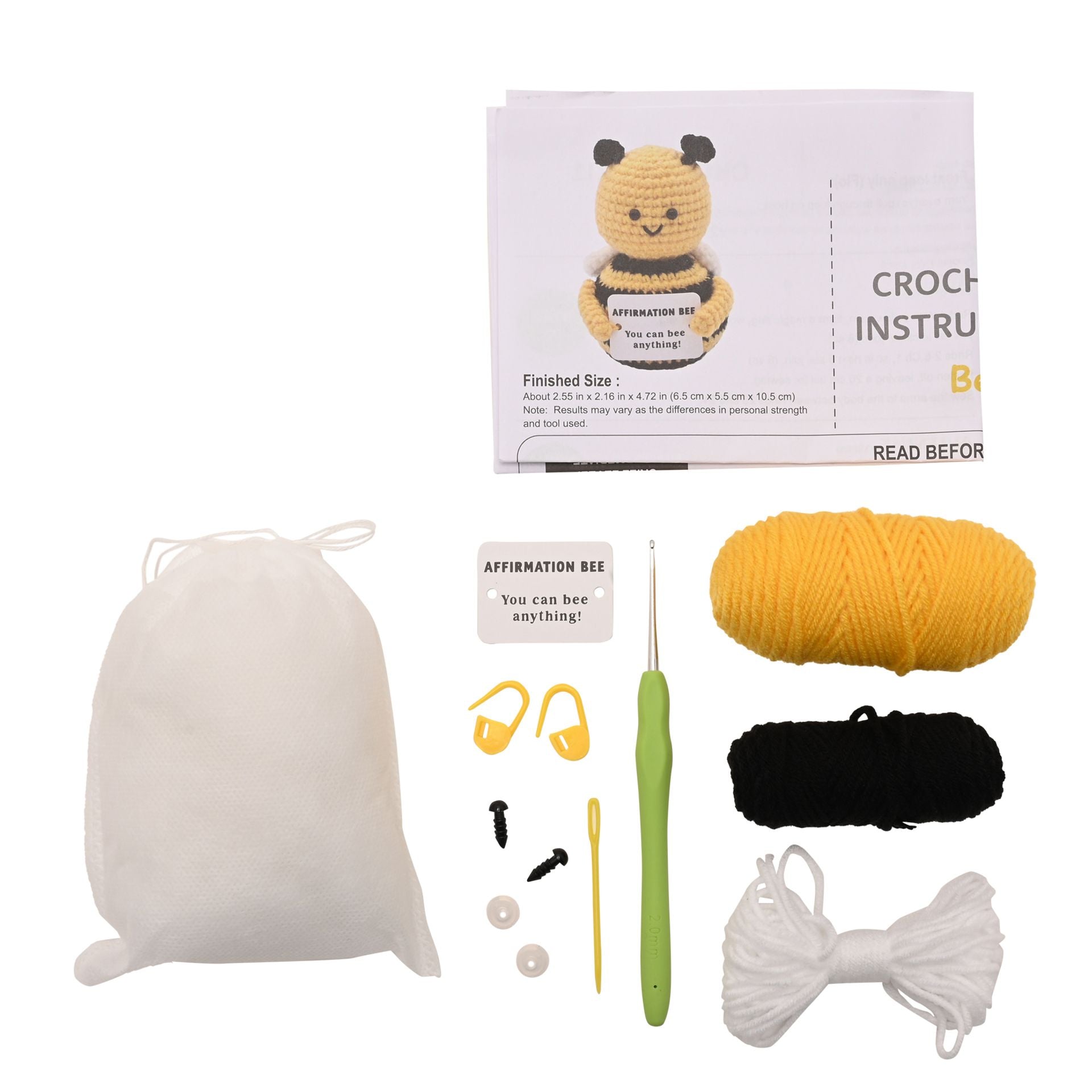Apples To Pears Positivity Crochet Set - Bee