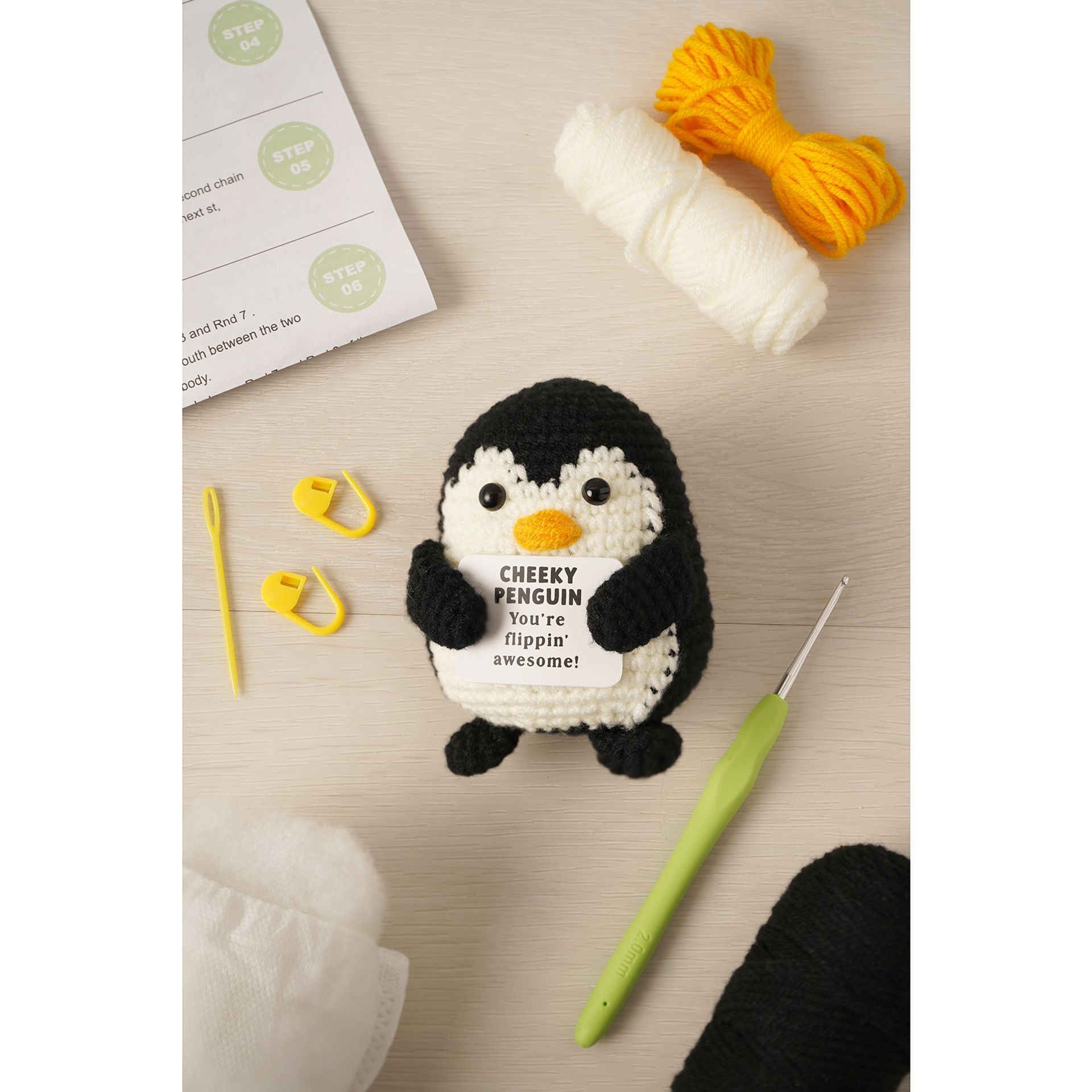 Apples To Pears Positivity Crochet Set - Penguin
