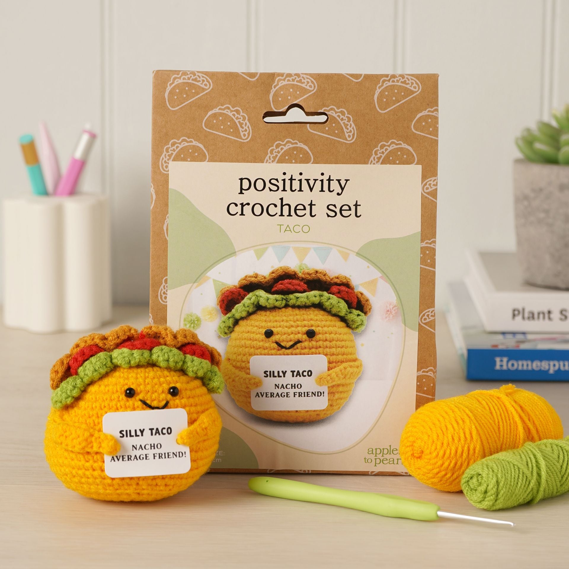 Apples To Pears Positivity Crochet Set - Taco