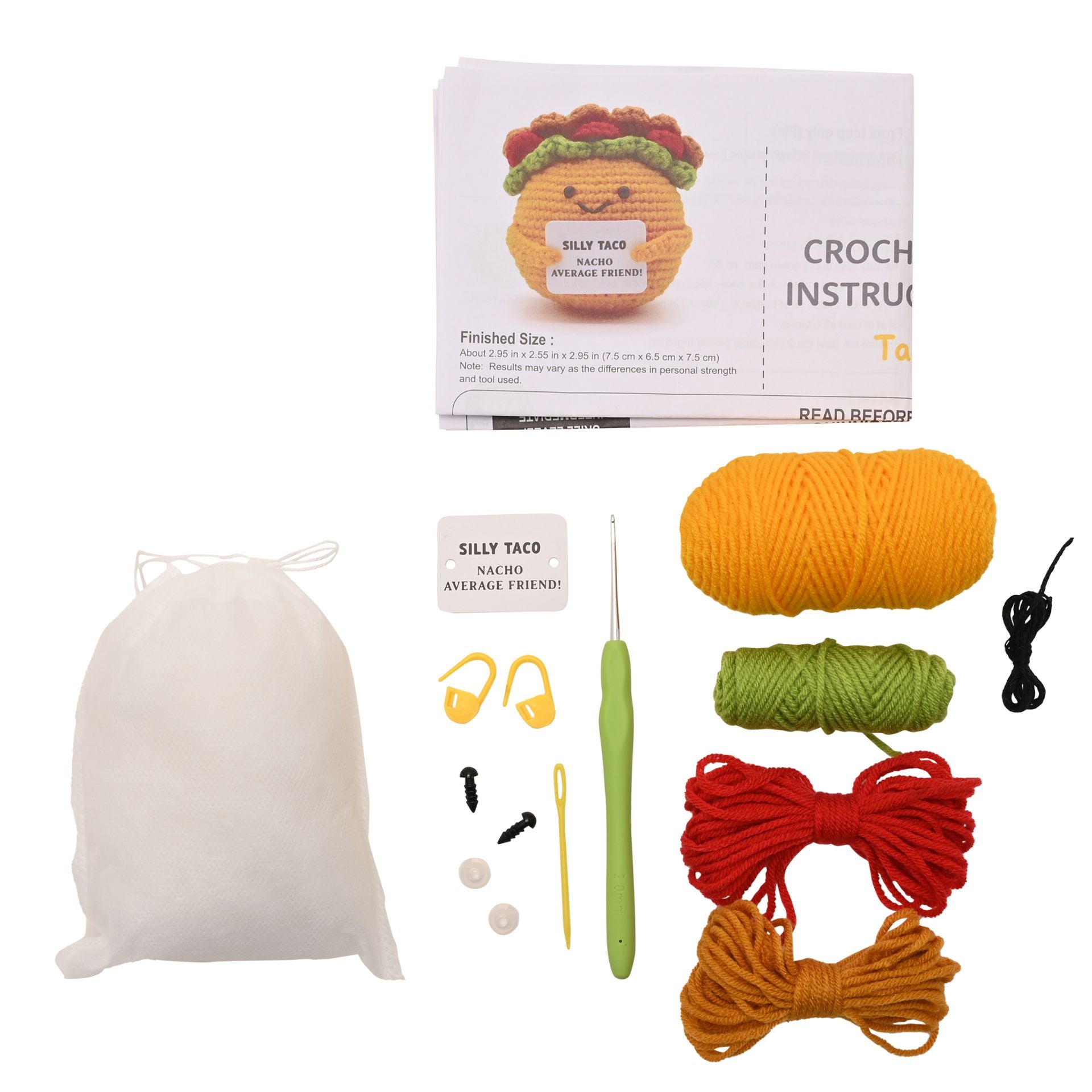 Apples To Pears Positivity Crochet Set - Taco