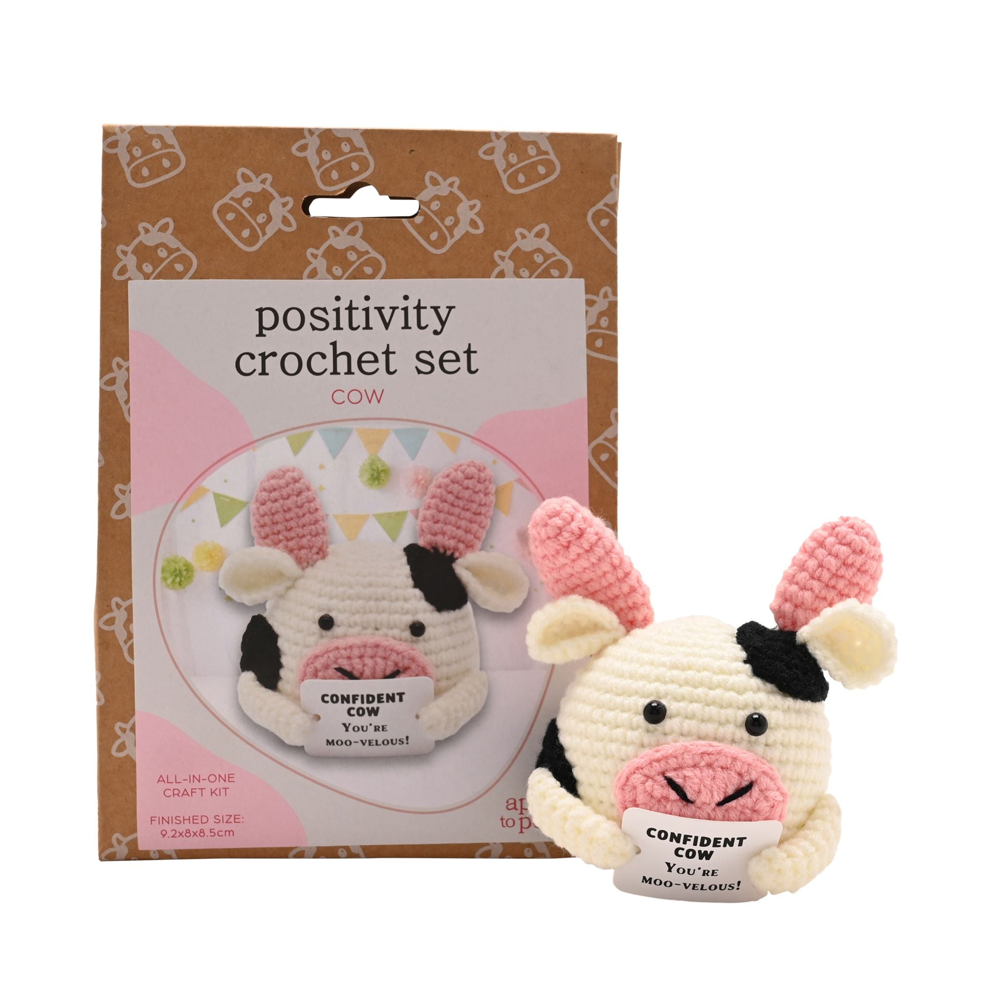 Apples To Pears Positivity Crochet Set - Cow