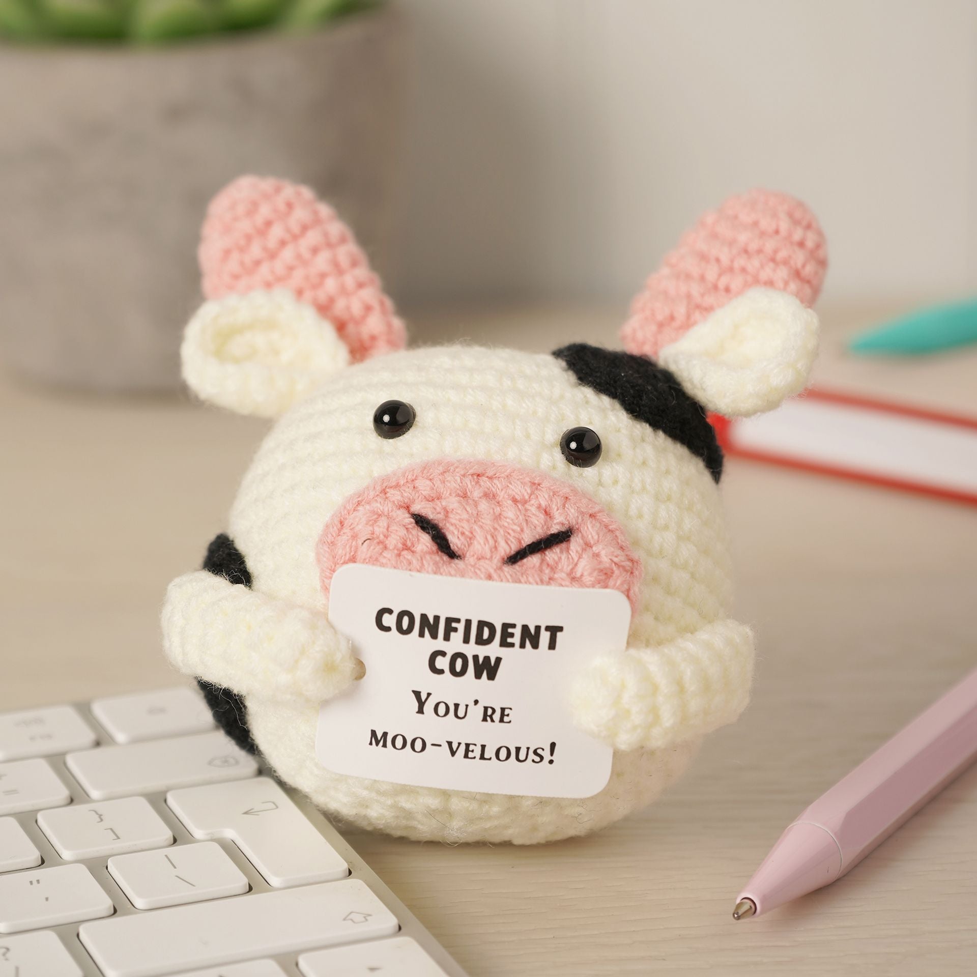 Apples To Pears Positivity Crochet Set - Cow