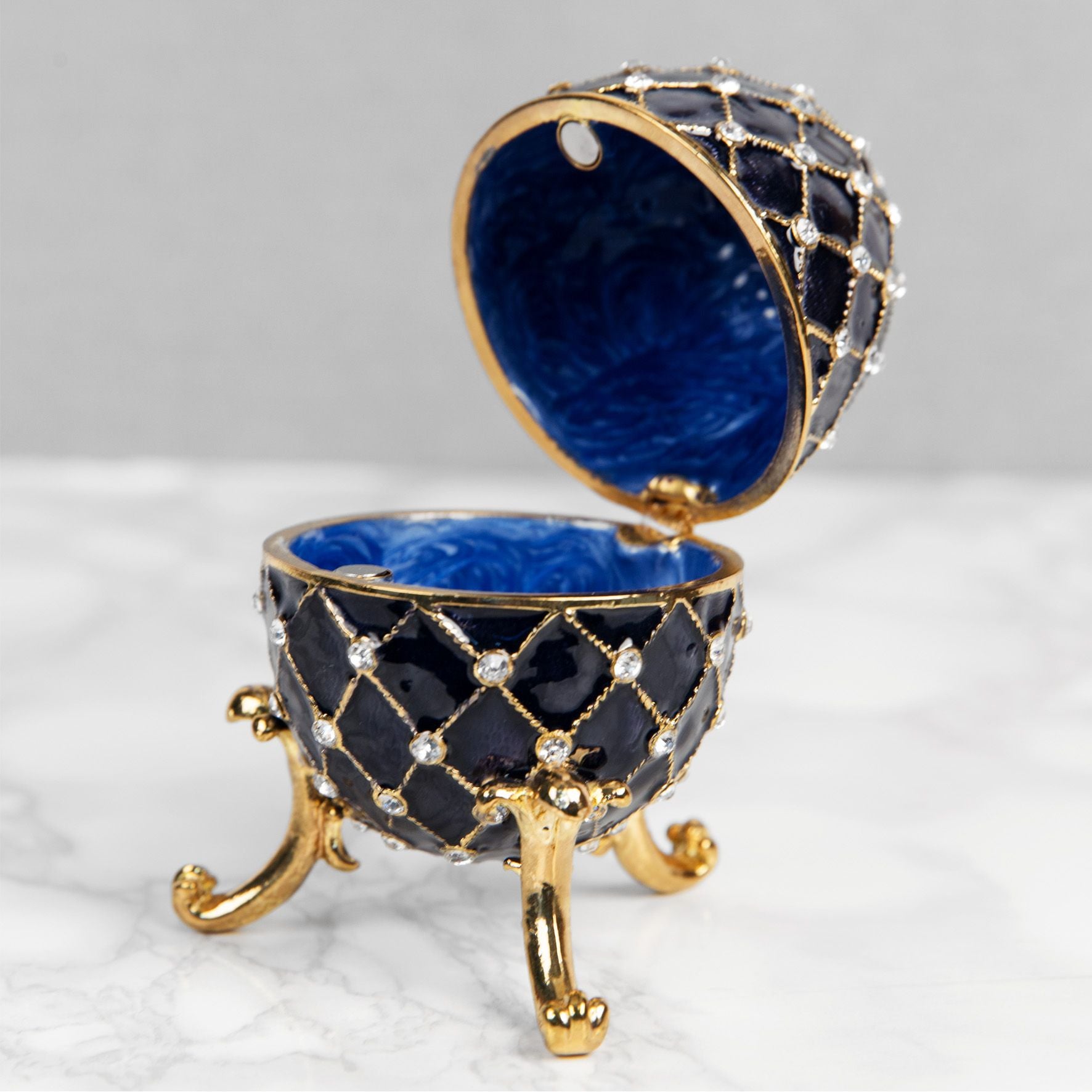 Treasured Trinkets - Large Egg Blue