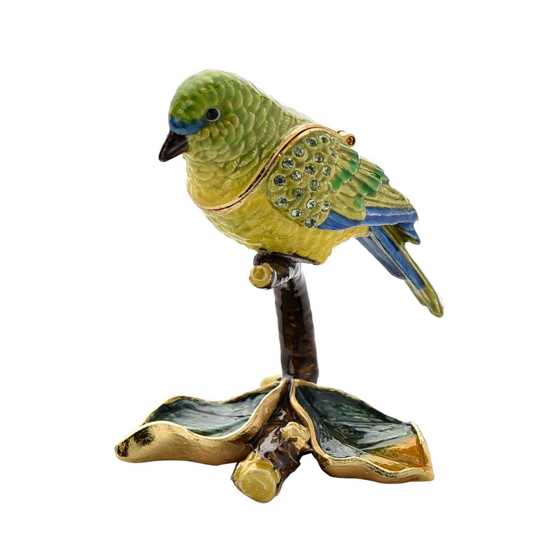 Treasured Trinkets - Green & Yellow Bird on Branch