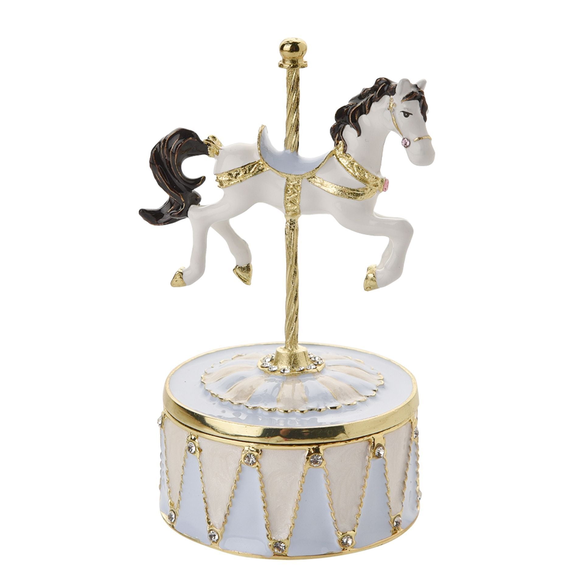 Treasured Trinkets - Musical Carousel Horse - Blue