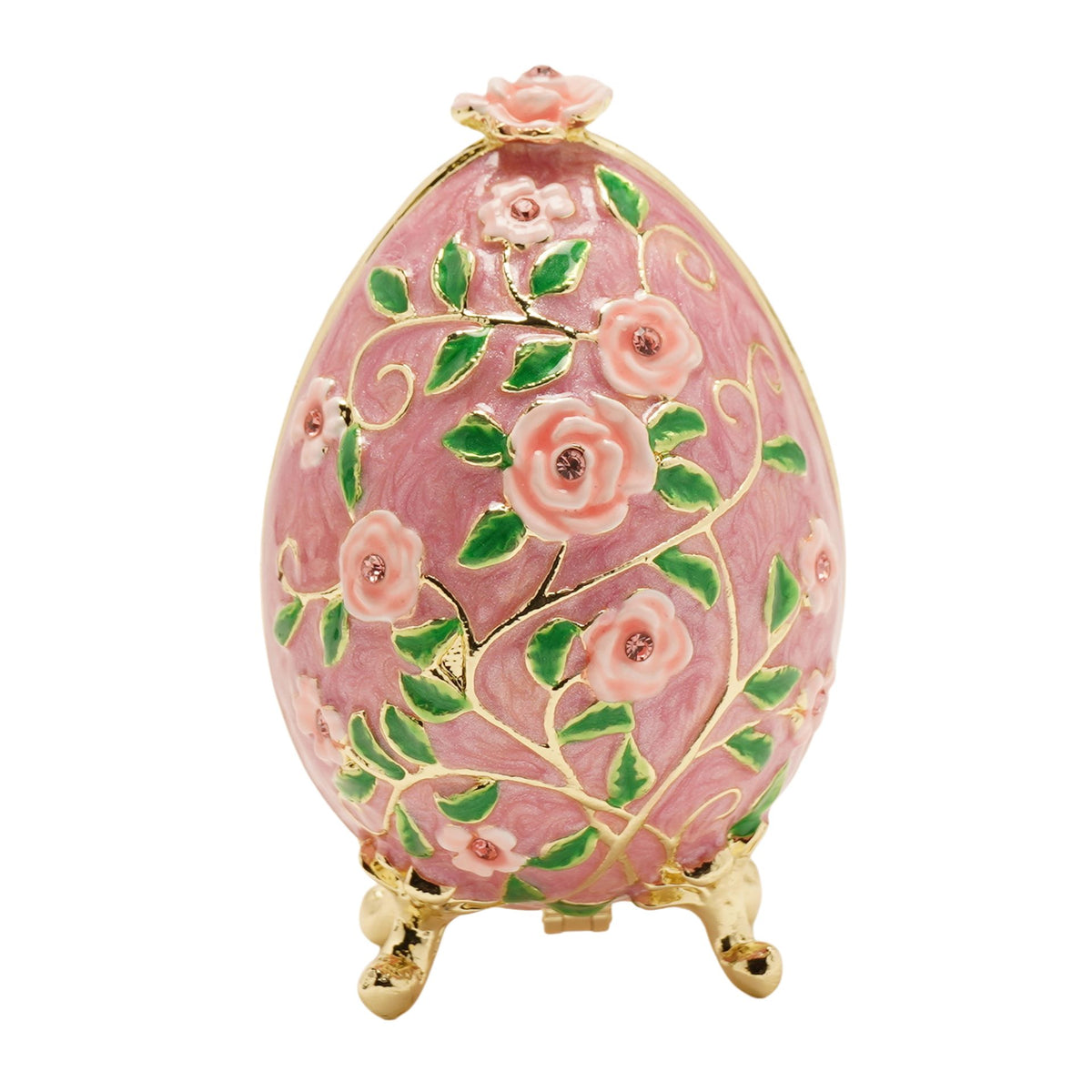 Treasured Trinkets - Pink Floral Egg