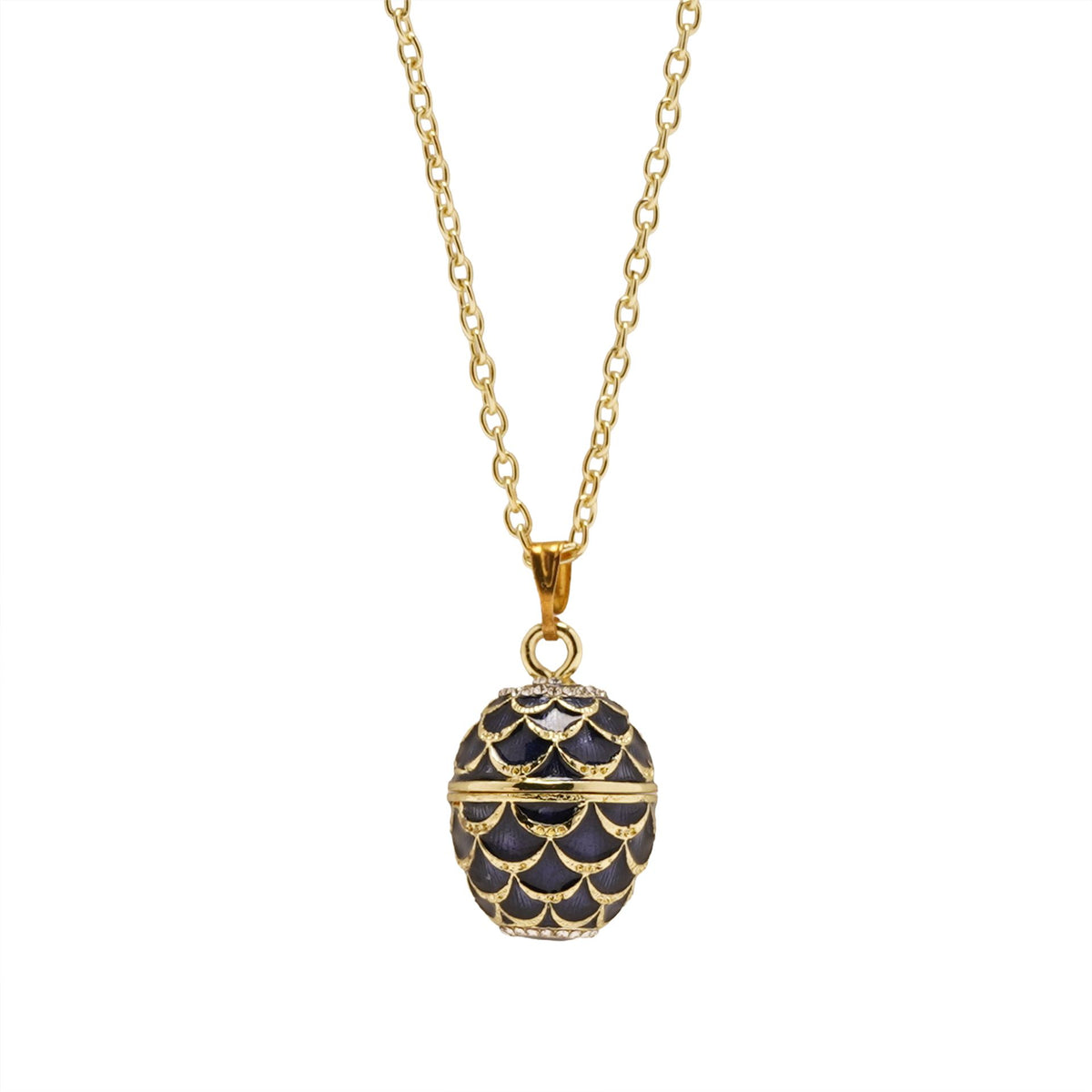 Treasured Trinkets - Blue Small Egg & Necklace Set
