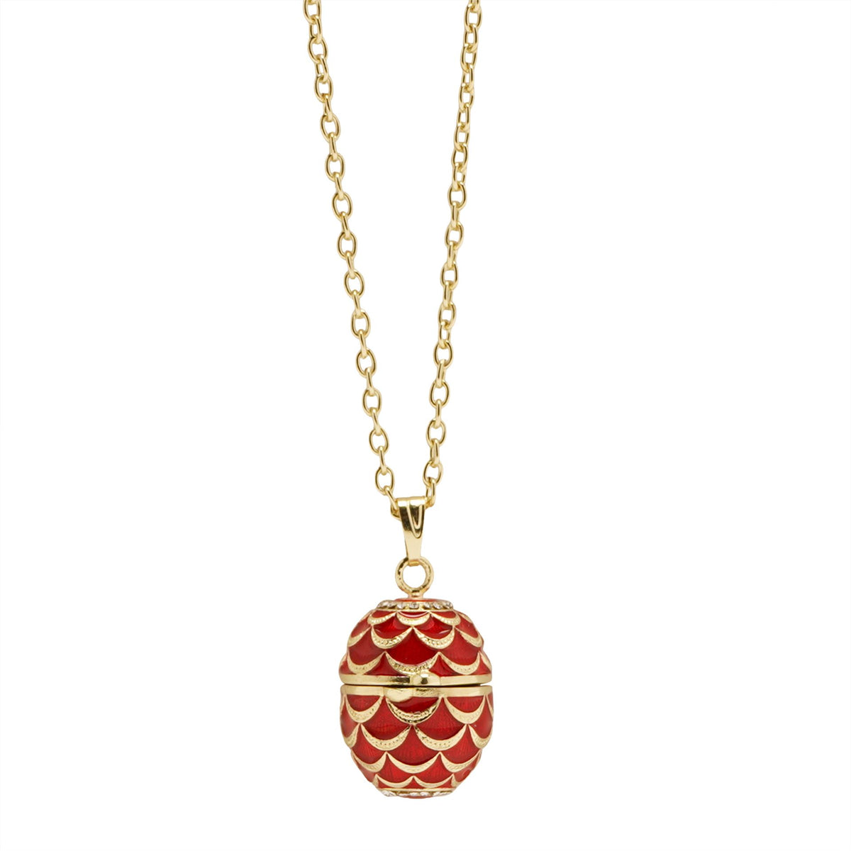 Treasured Trinkets - Red Small Egg & Necklace Set