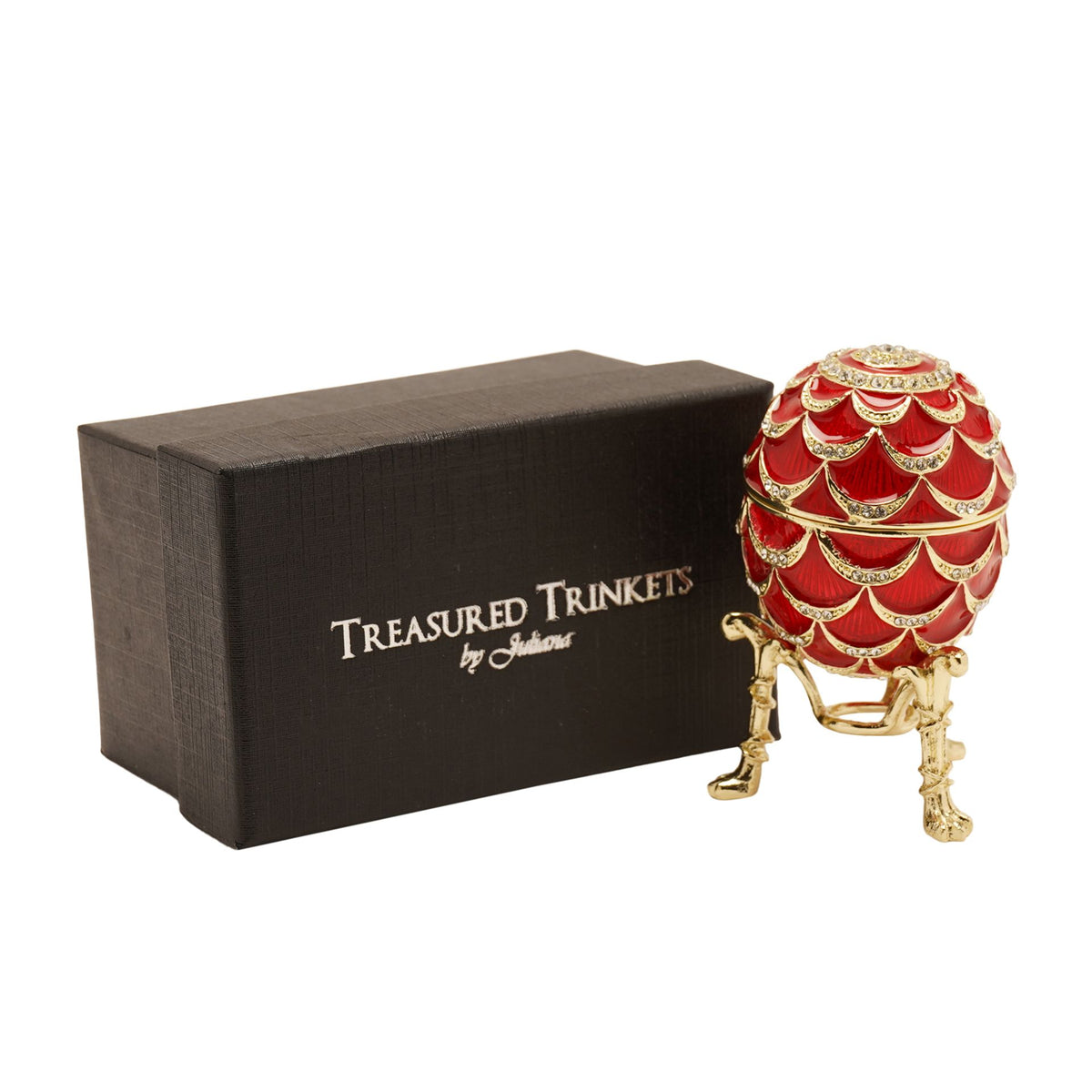 Treasured Trinkets - Red Small Egg & Necklace Set