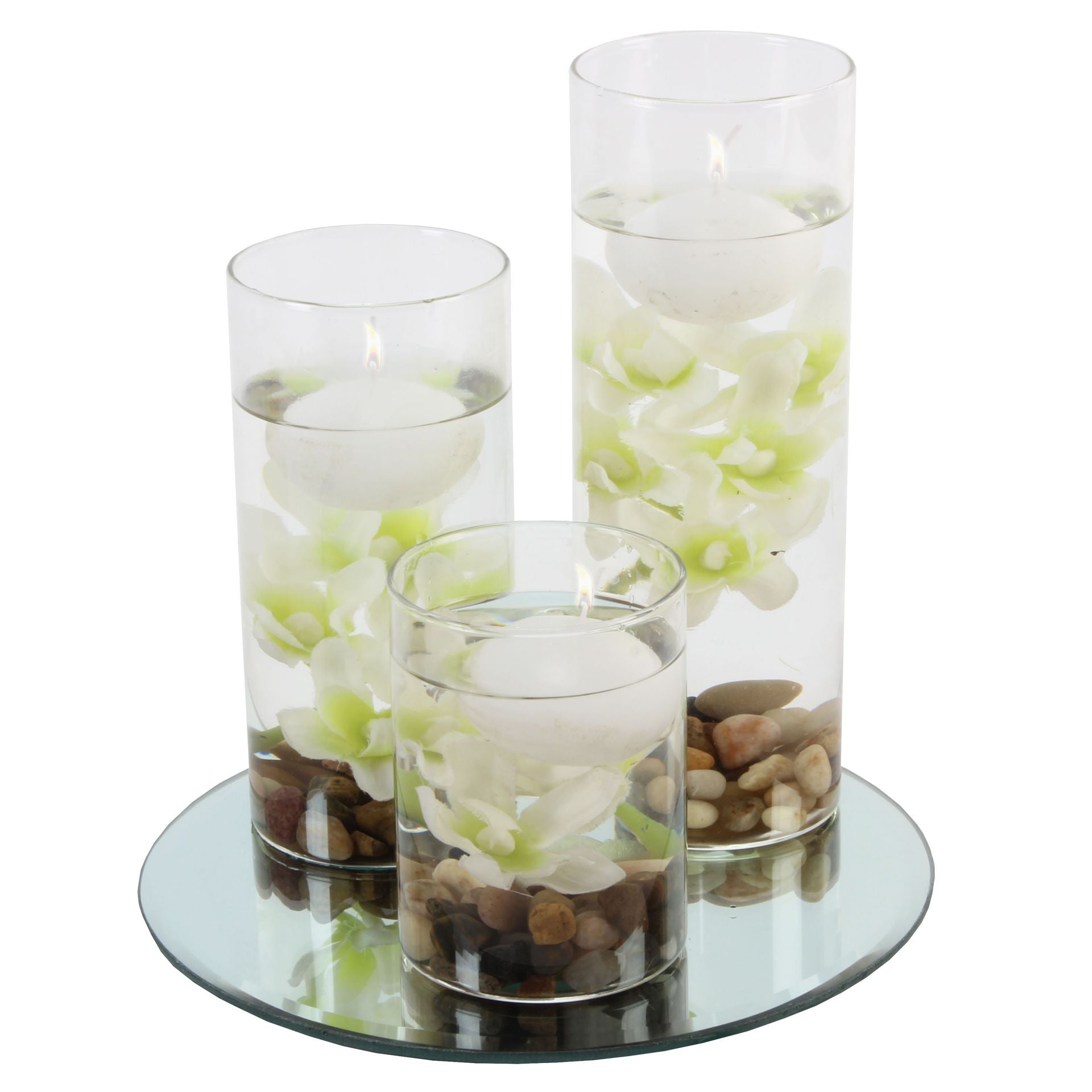 FLOATING CANDLE SET WHITE