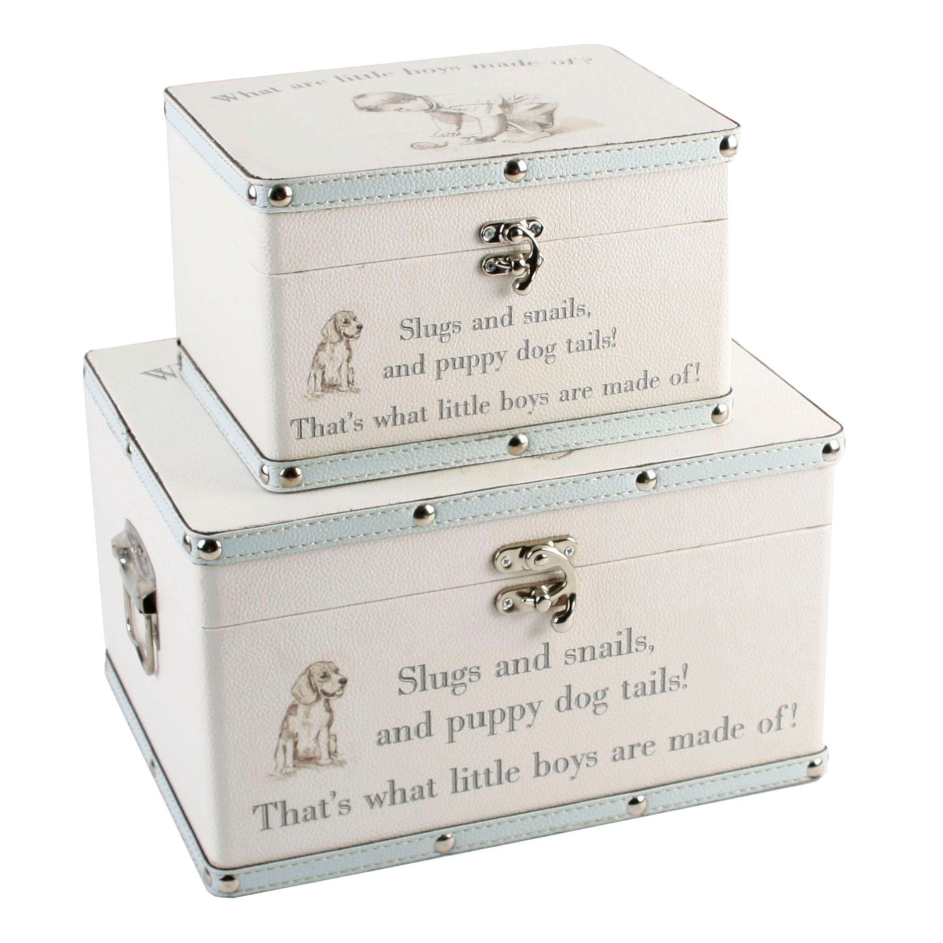Luggage series - Set of 2 Boxes - "Little Boys"