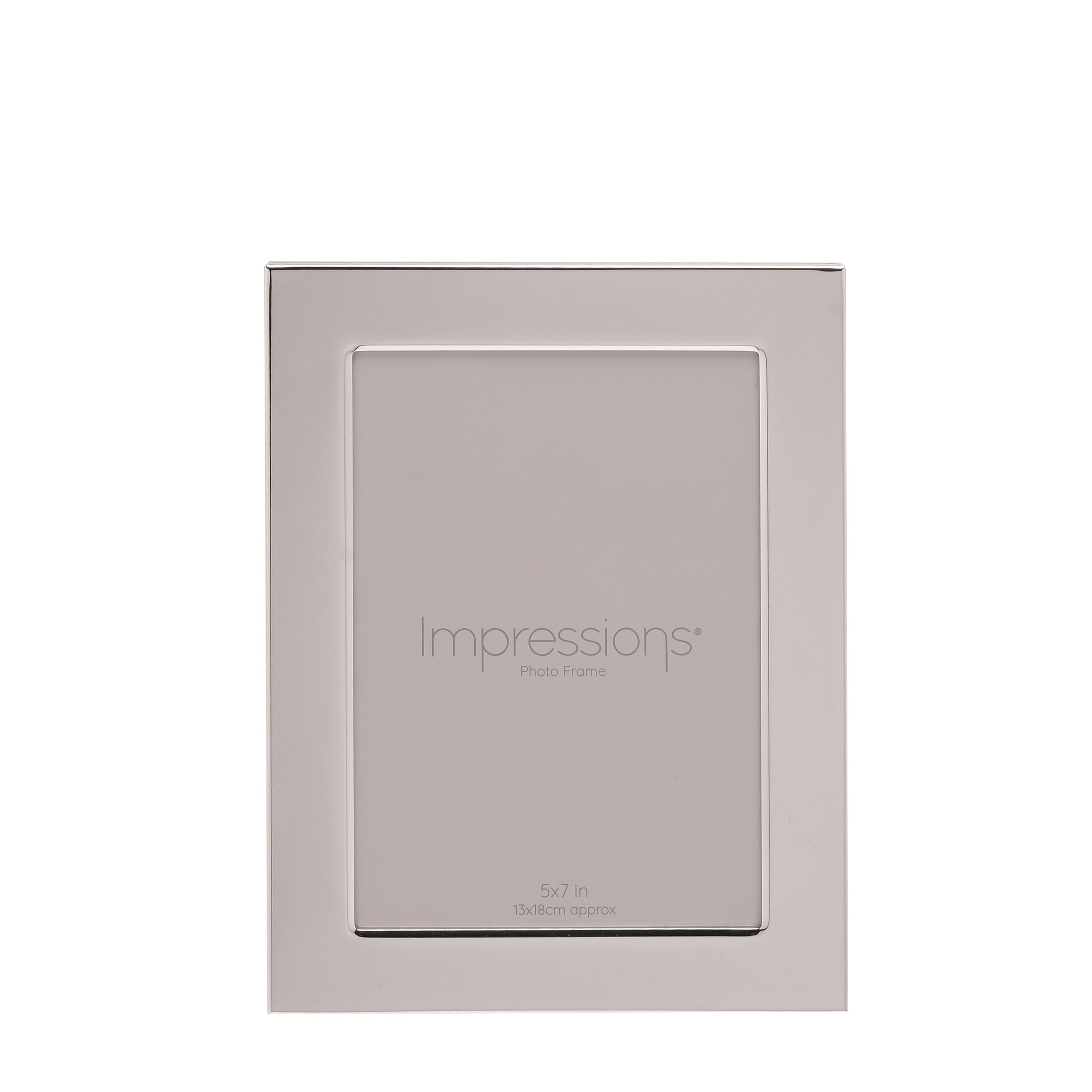 Plain Oblong Silver Plated Photoframe - 5" x 7"