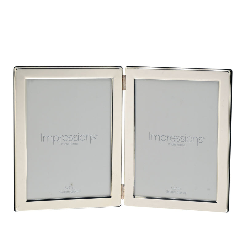 Impressions Silverplated Double Photo Frame - 5"x7"
