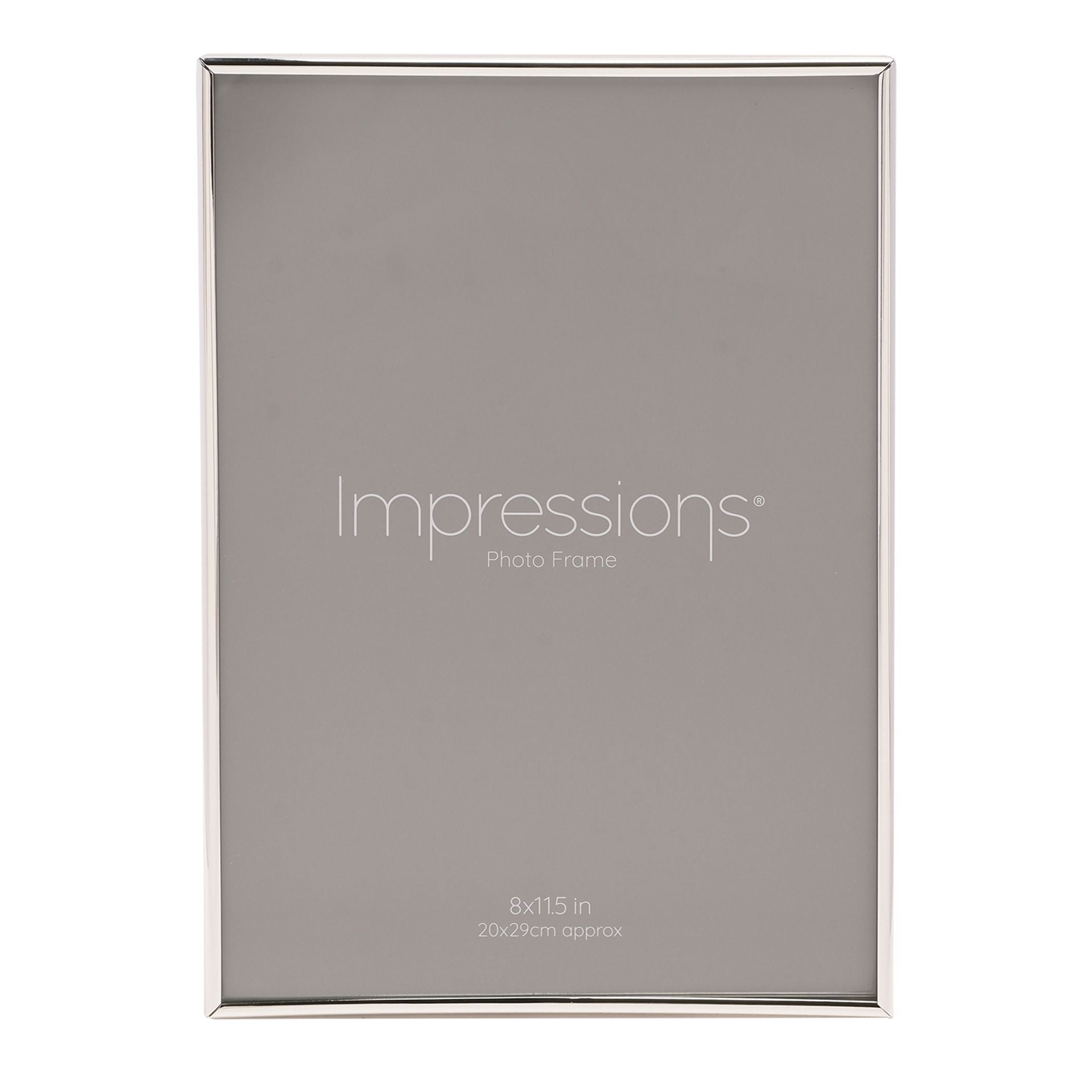 Oblong Silverplated Photo Frame - Slim Plain A4 Size