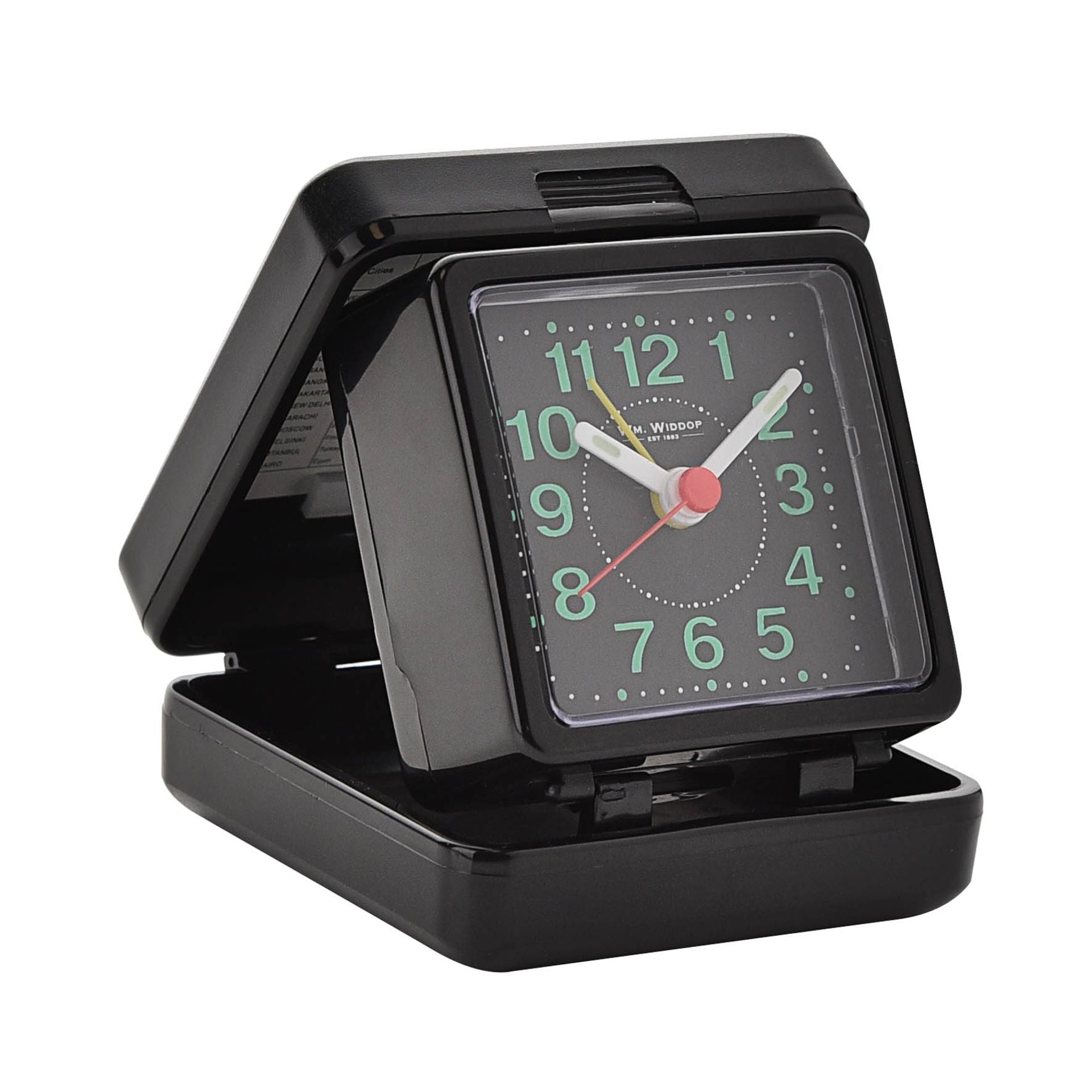 Hometime Quartz Travel Alarm - Black case/dial