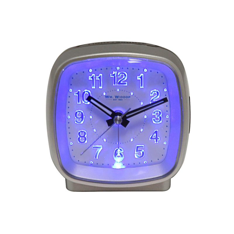 Hometime Cushion Shape Alarm Clock Sweep/Cres Silver