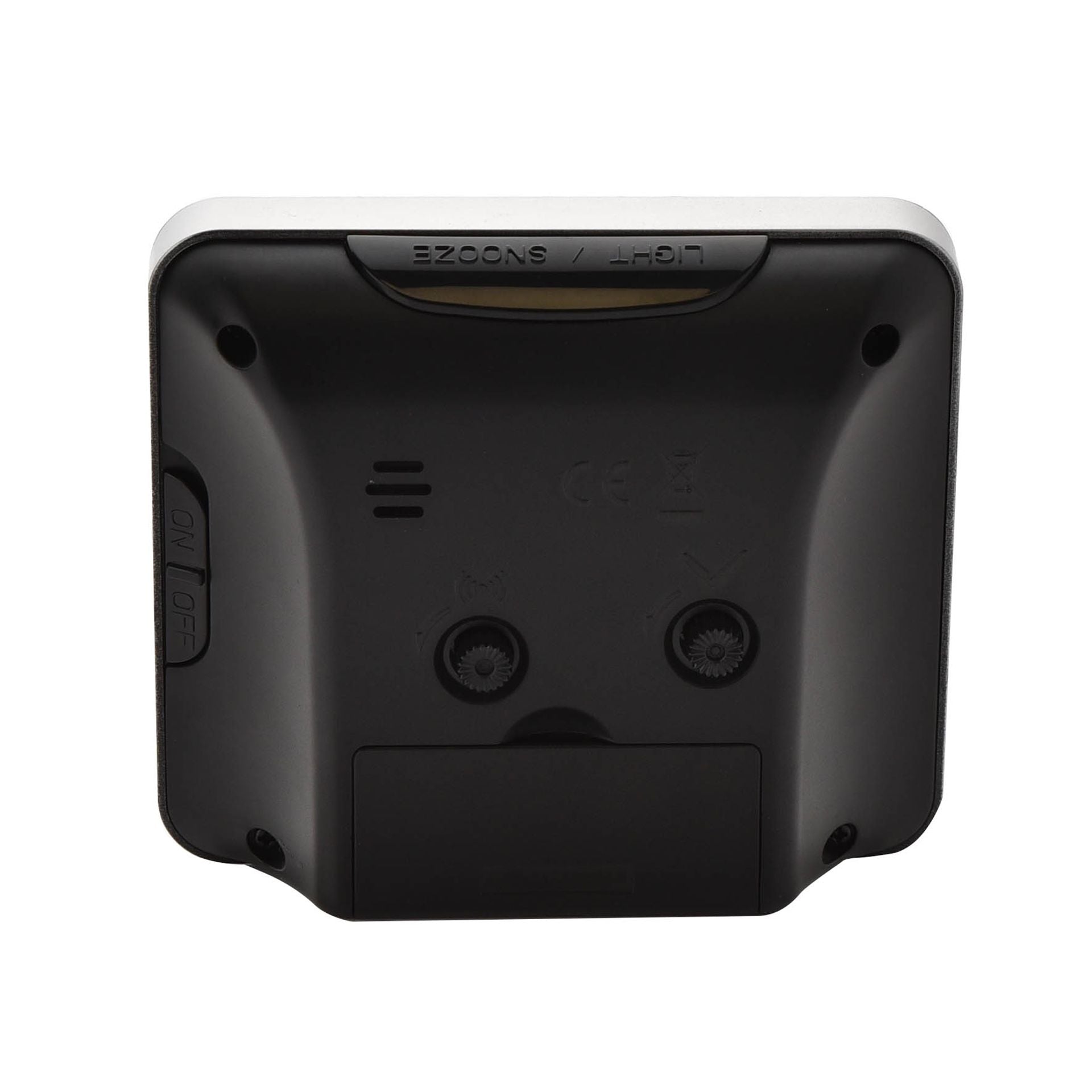 Hometime Black Alarm Clock - Dual Indicating Light System