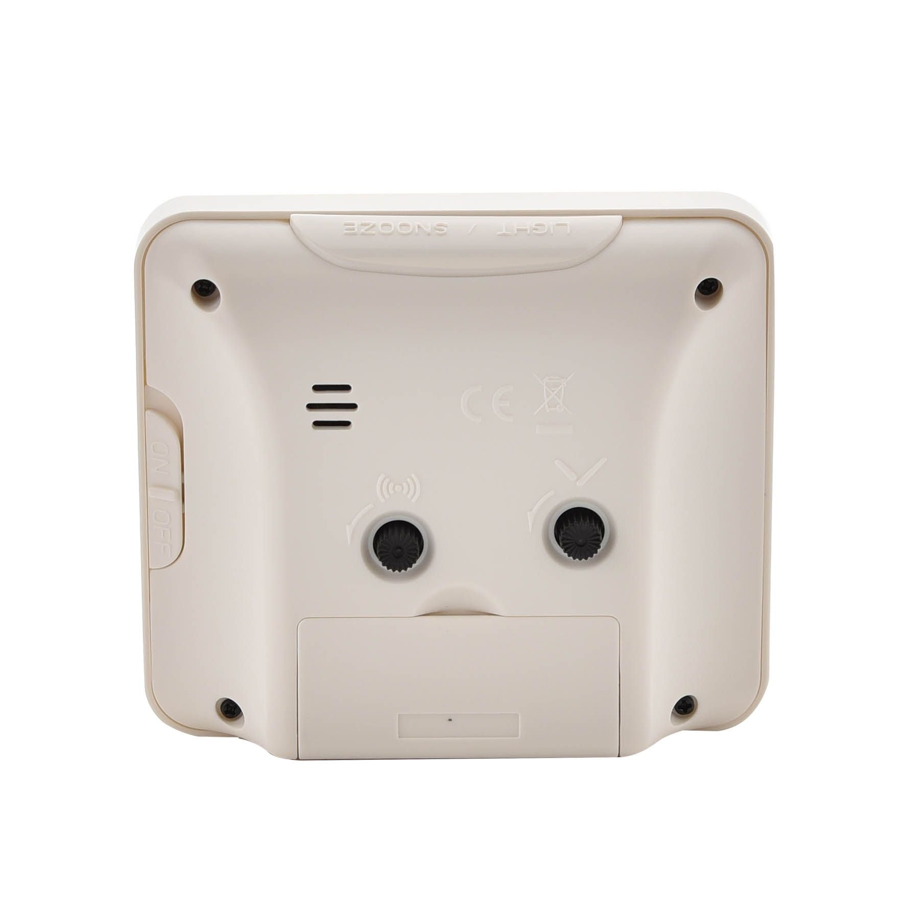 Hometime White Alarm Clock - Dual Indicating Light System