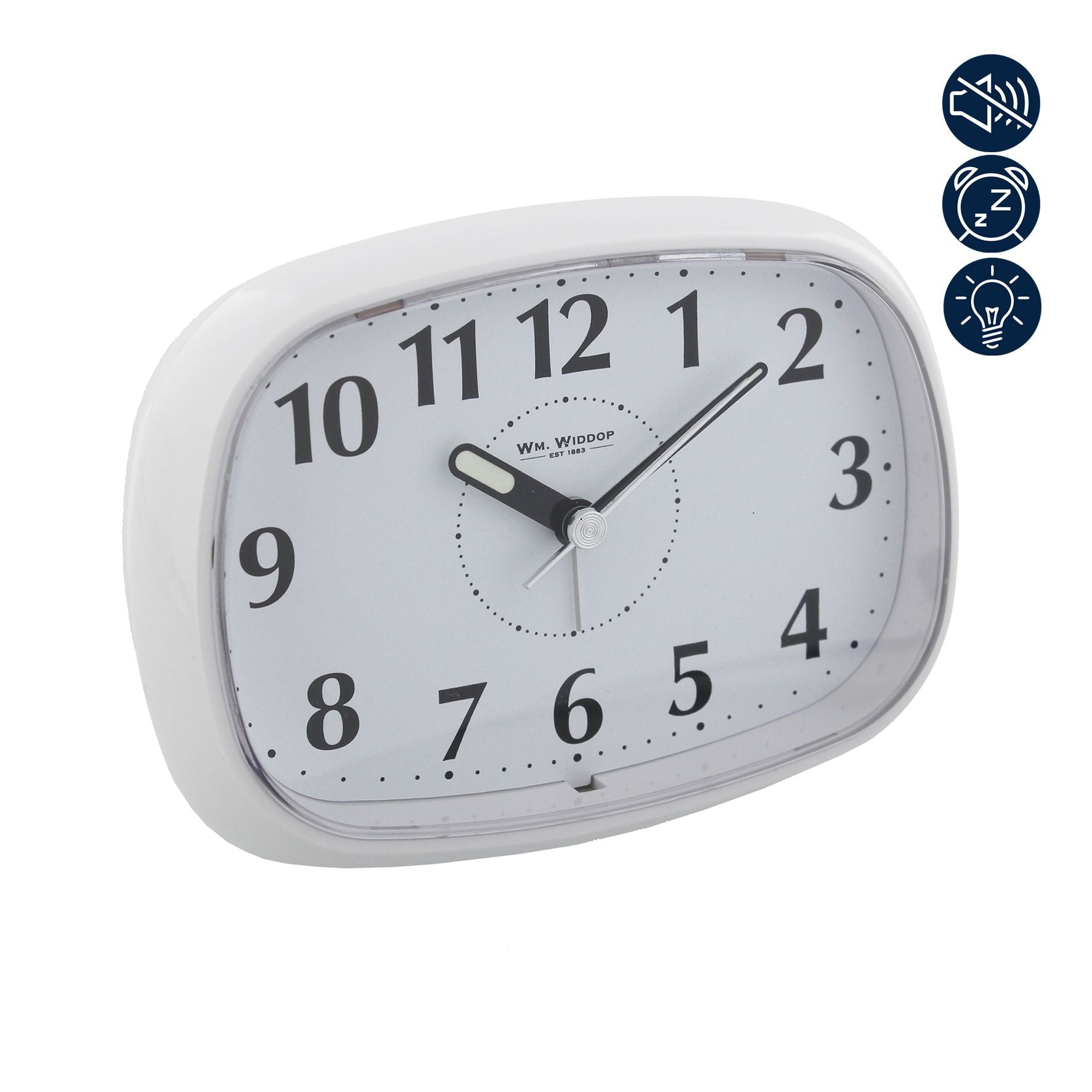 Hometime  Alarm - Oval with Light & Snooze White *(60/100)*