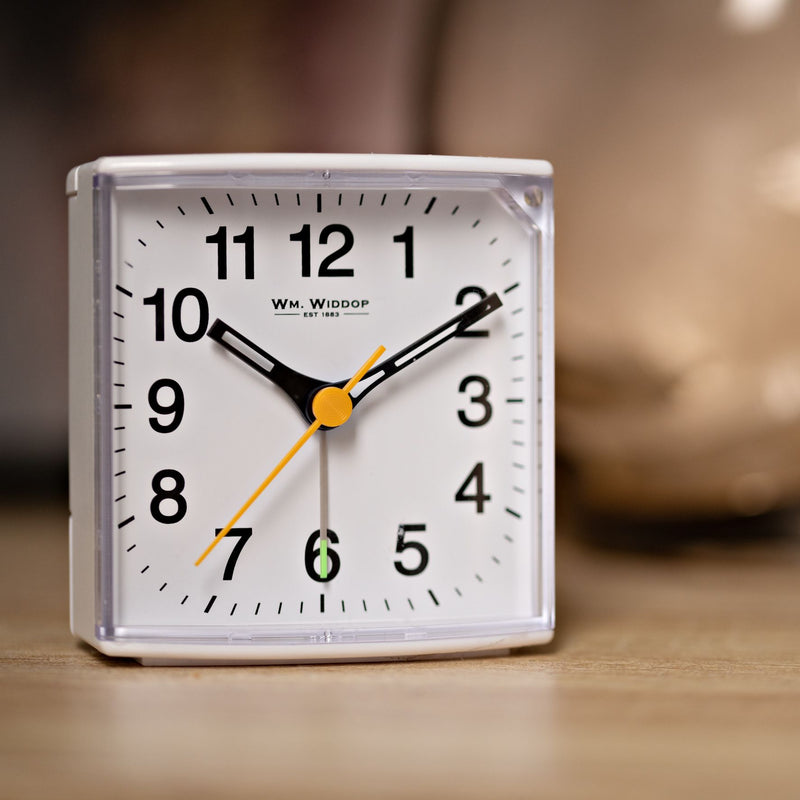 Hometime Alarm Clock Light, Snooze, Silent Sweep - White