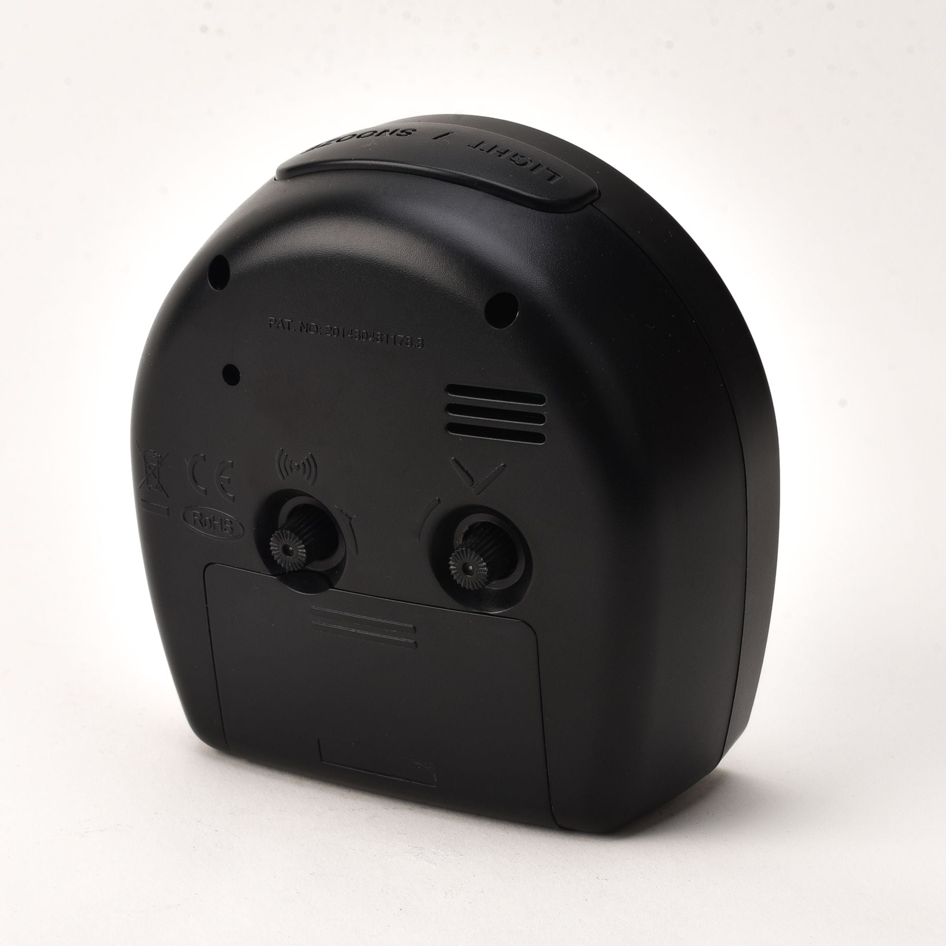 Hometime Round Alarm Clock Light, Snooze, Sweep - Black