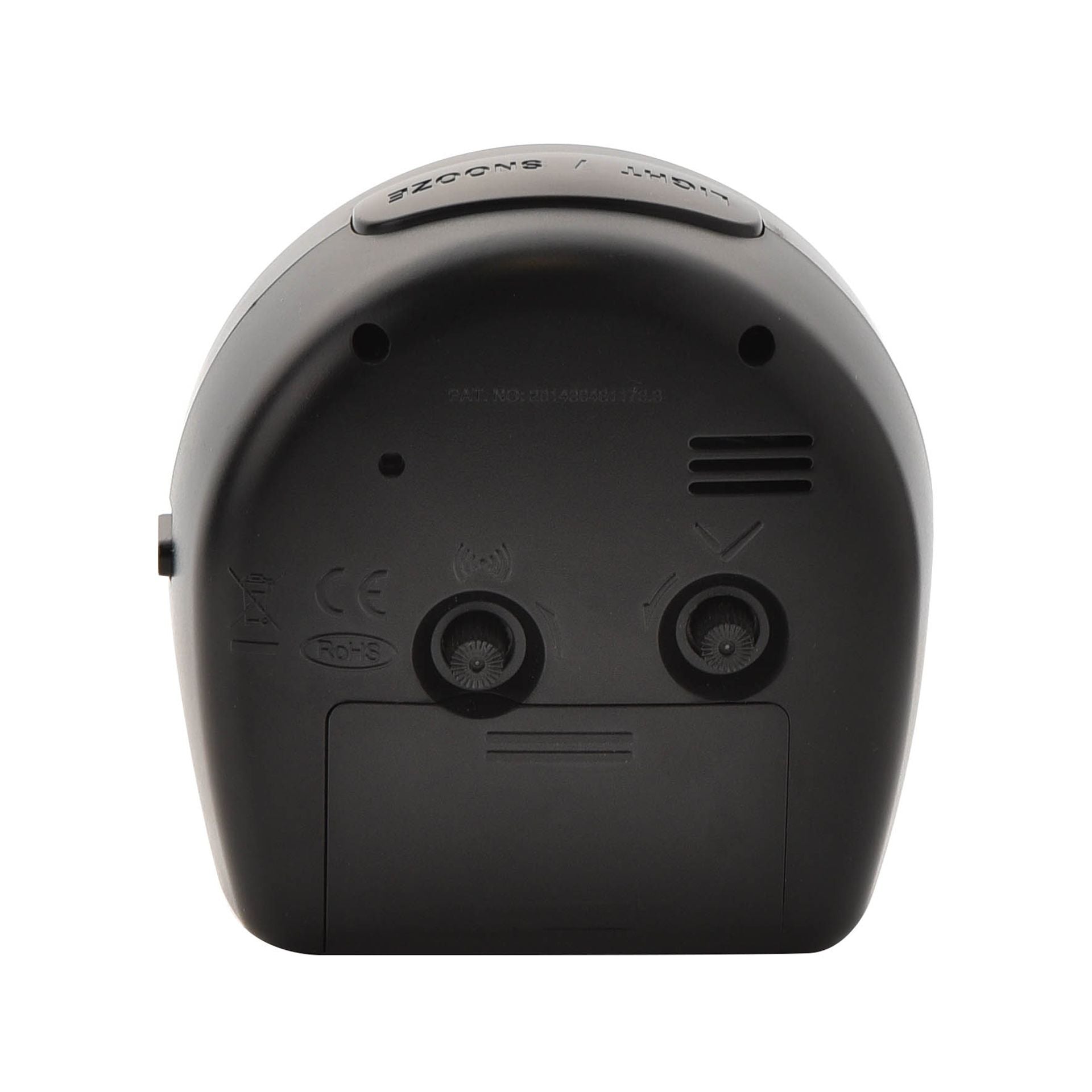 Hometime Round Alarm Clock Light, Snooze, Sweep - Black