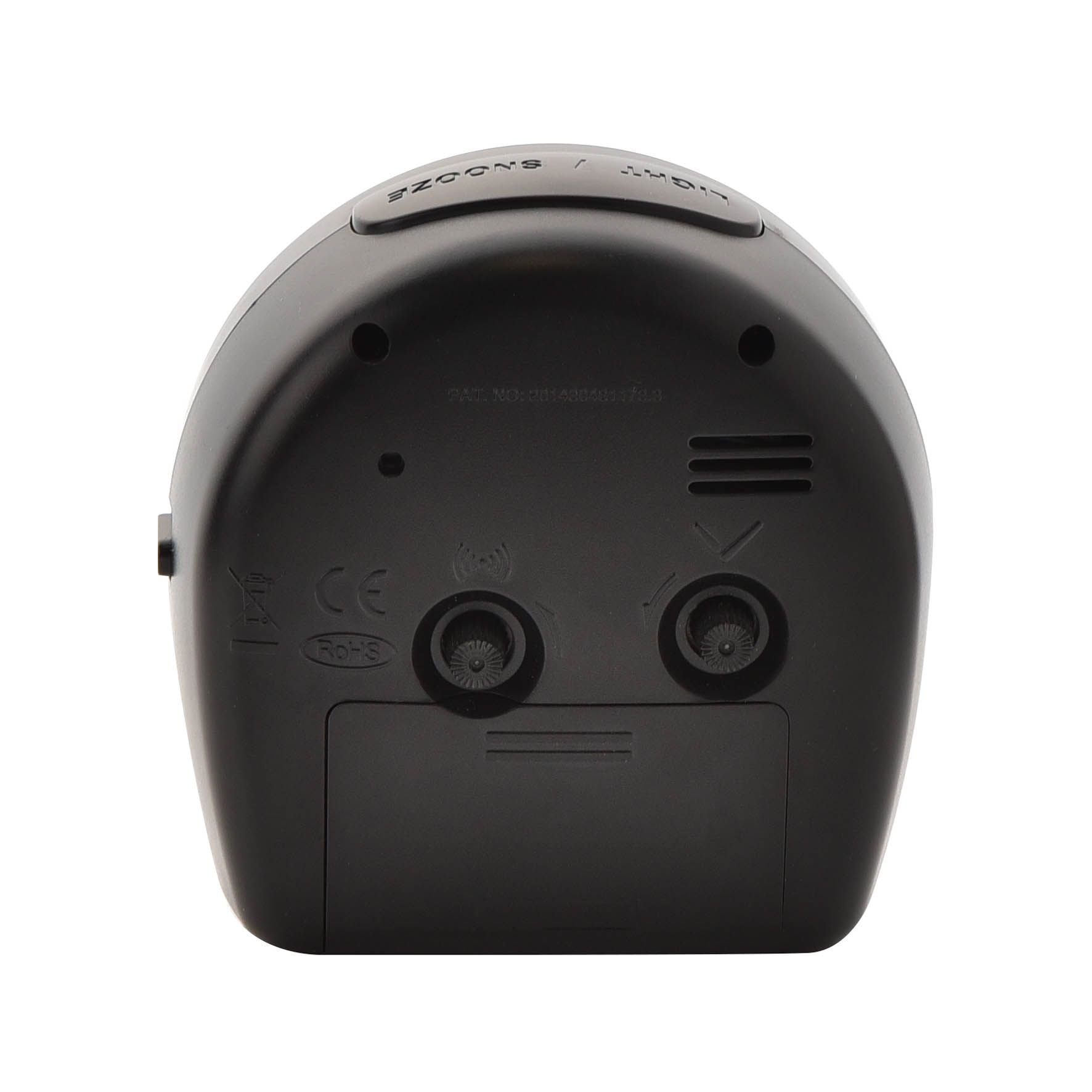 Hometime Round Alarm Clock Light, Snooze, Sweep - Black