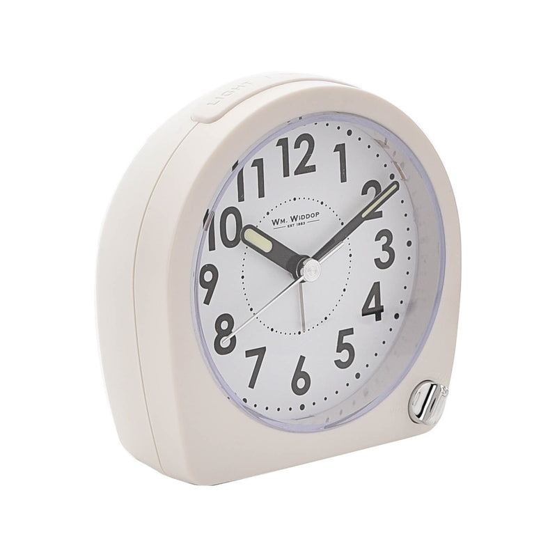 Hometime Round Alarm Clock Light, Snooze, Sweep - White