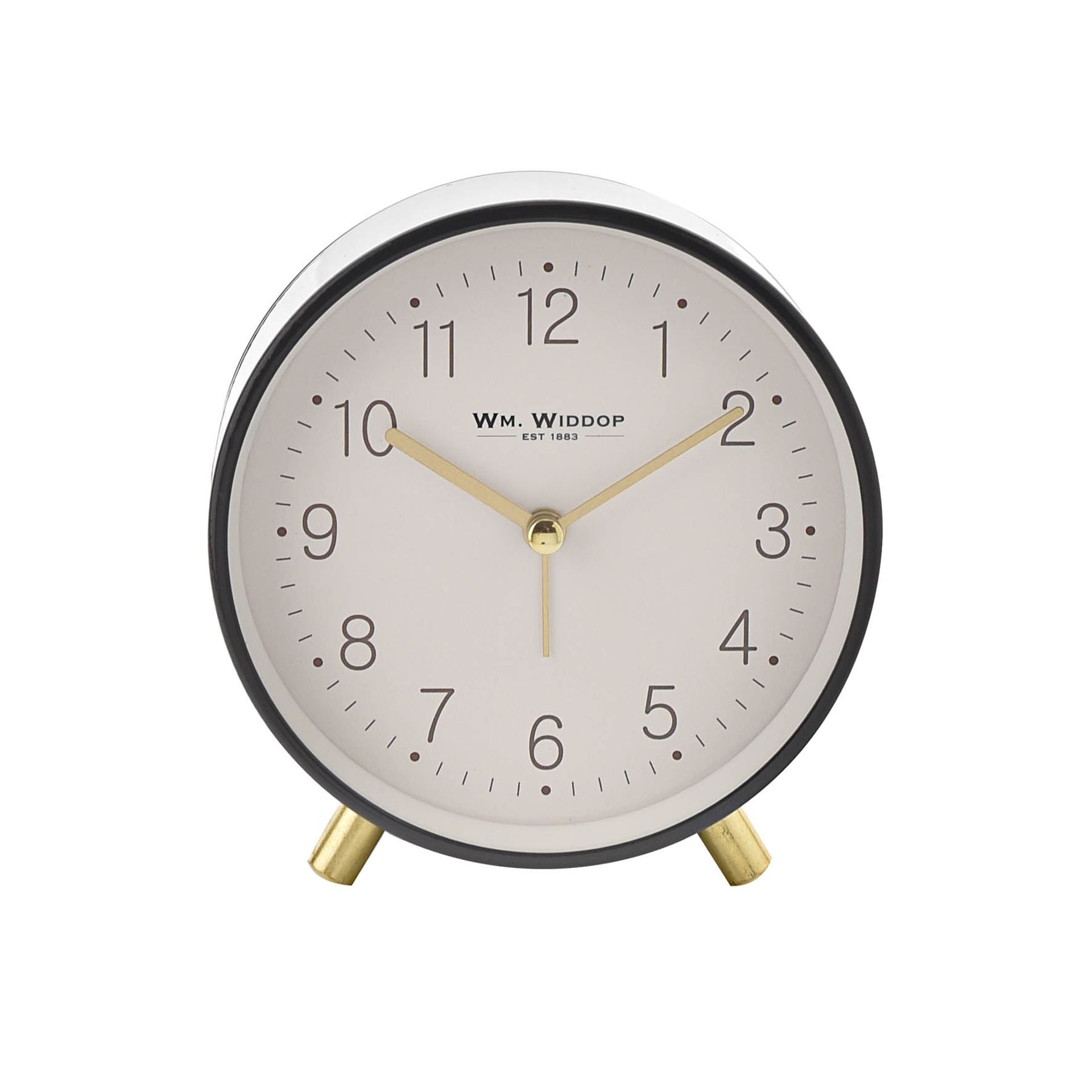 Hometime Alarm Clock Metal Feet with Light & Snooze - Grey