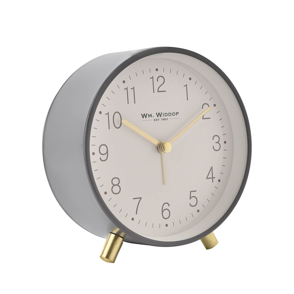 Hometime Alarm Clock Metal Feet with Light & Snooze - Grey