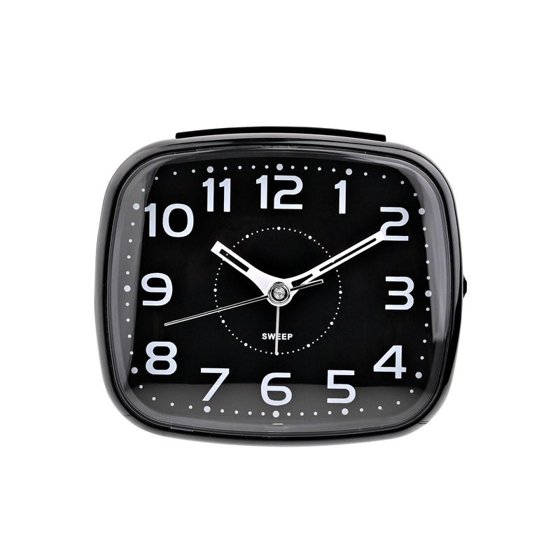 Hometime Alarm Clock Square with Illuminated Button - Black Case