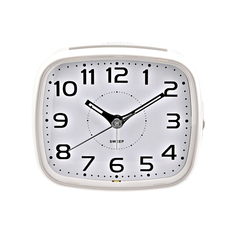 Hometime Alarm Clock Square with Illuminated Button - White Case