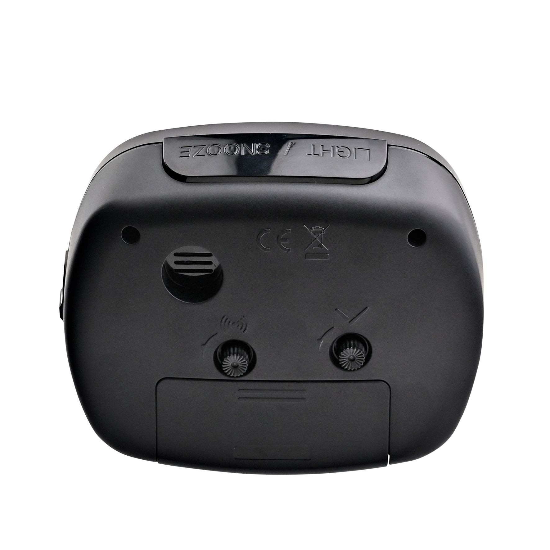 Hometime Alarm Clock Oval with Luminous Hands - Black Case