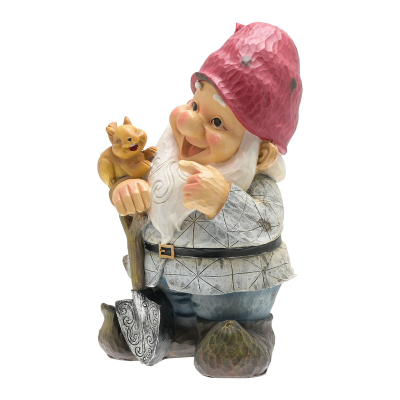 "Country Living" Garden Standing Gnome With Squirrel