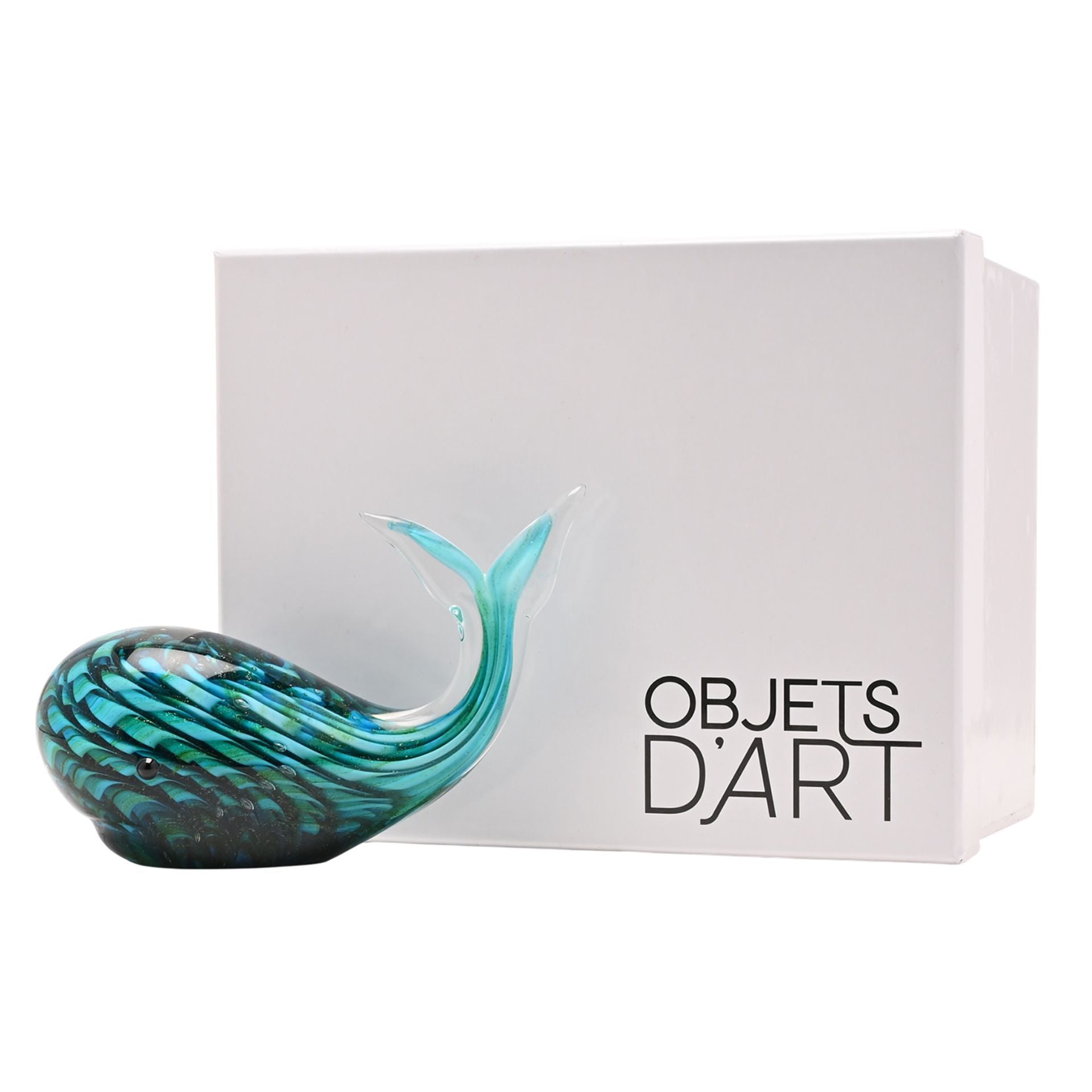 Objets d'art Glass Figurine - Whale