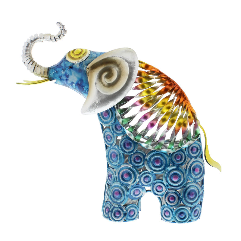 Country Living Hand Painted Metal Standing Elephant