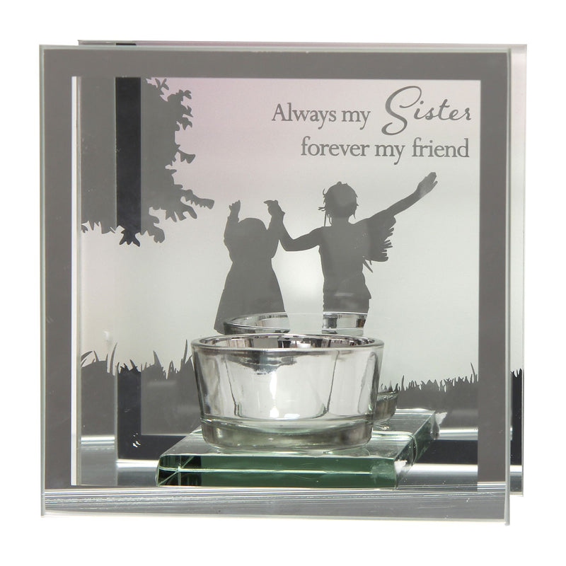 Reflections Of The Heart Mirror Tea Light - Sister